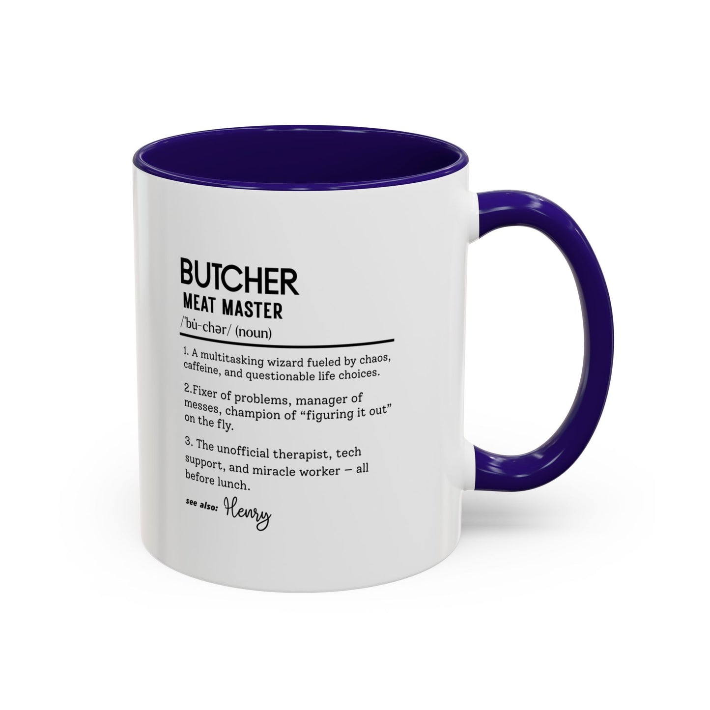 Custom Butcher Mug, Funny Dictionary Definition Gift, Meat Master Mug, Butcher Coffee Cup, Personalized Butcher Gift, Meat Cutter Mug