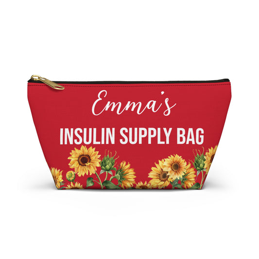 Insulin Supply Bag Medical Storage Pouch for Diabetes Supplies Insulin Pens and Accessories Organizer Personalized Travel Kit for Diabetics