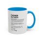 Funny Cashier Mug, Price Puncher Gift, Store Clerk Coffee Cup, Personalized Retail Worker Mug, Colorful Mugs (11oz, 15oz)