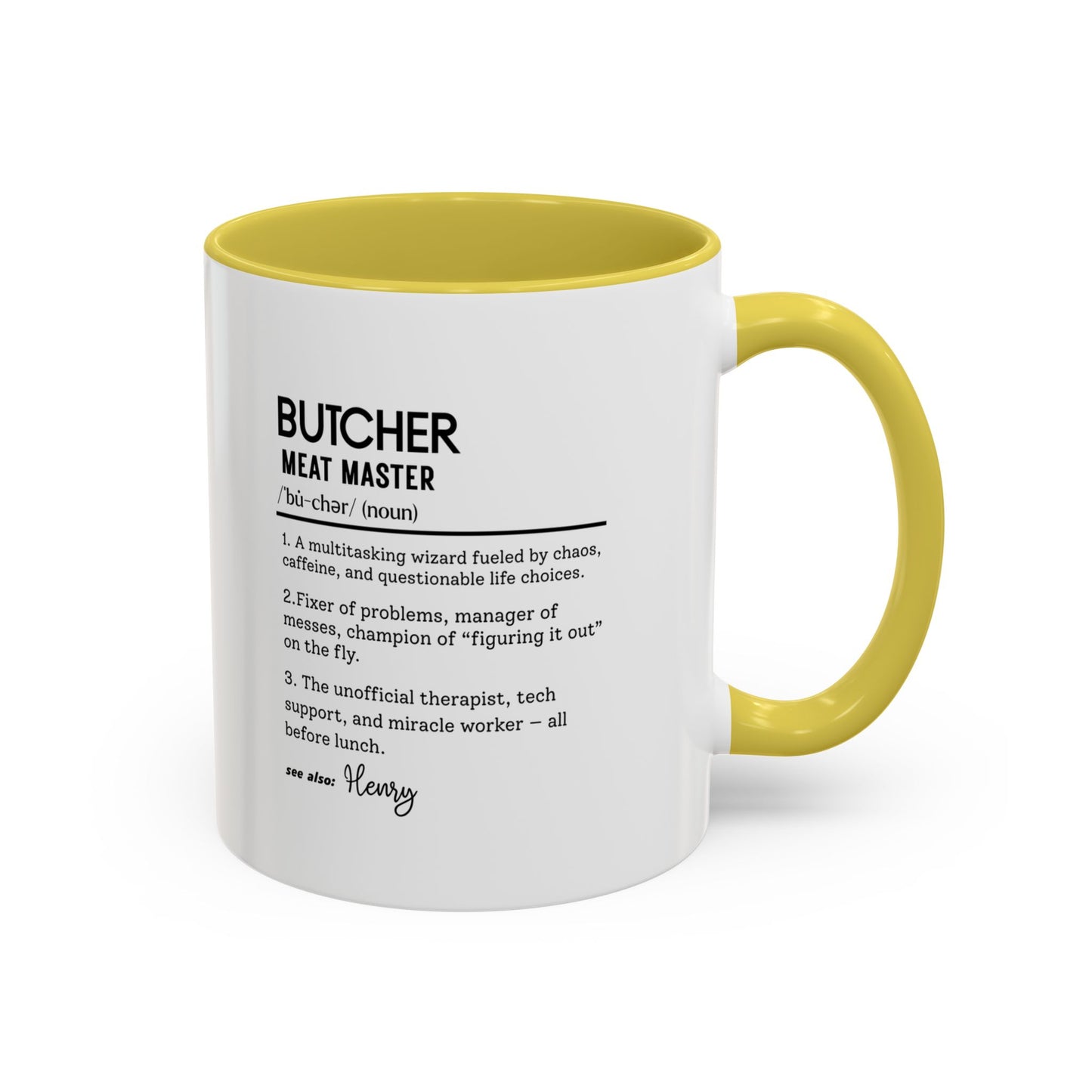Custom Butcher Mug, Funny Dictionary Definition Gift, Meat Master Mug, Butcher Coffee Cup, Personalized Butcher Gift, Meat Cutter Mug