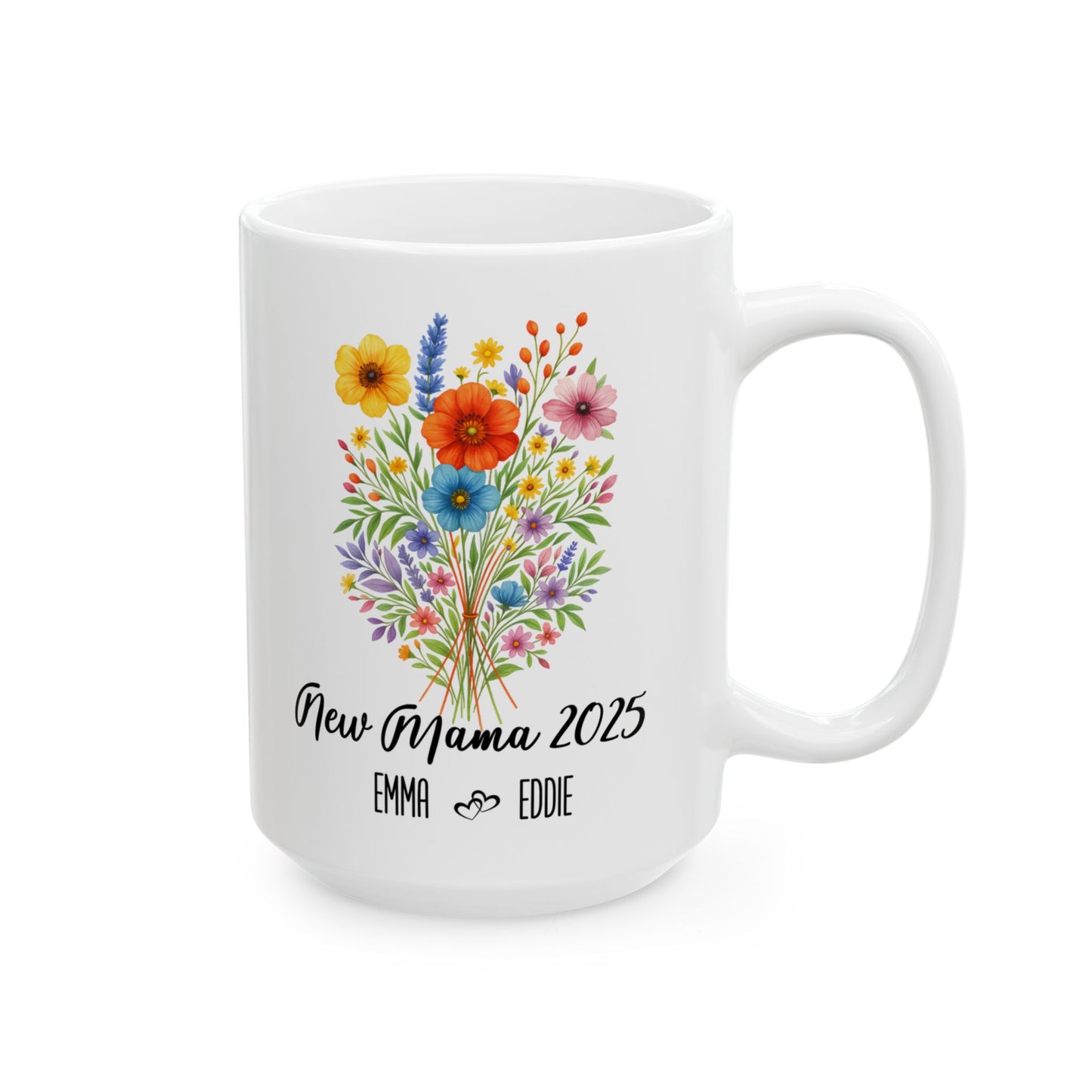 New Mama 2025 Mug 11oz 15oz Personalized Coffee Cup Gift for New Mom First Mothers Day Baby Shower Present for Her Custom Ceramic Mug