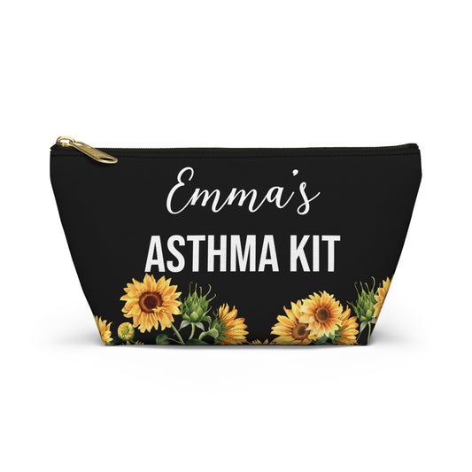 Personalized Asthma Kit Inhaler Bag for Emergency Medications Compact Travel Pouch for Kids or Adults with Asthma Essentials Inside