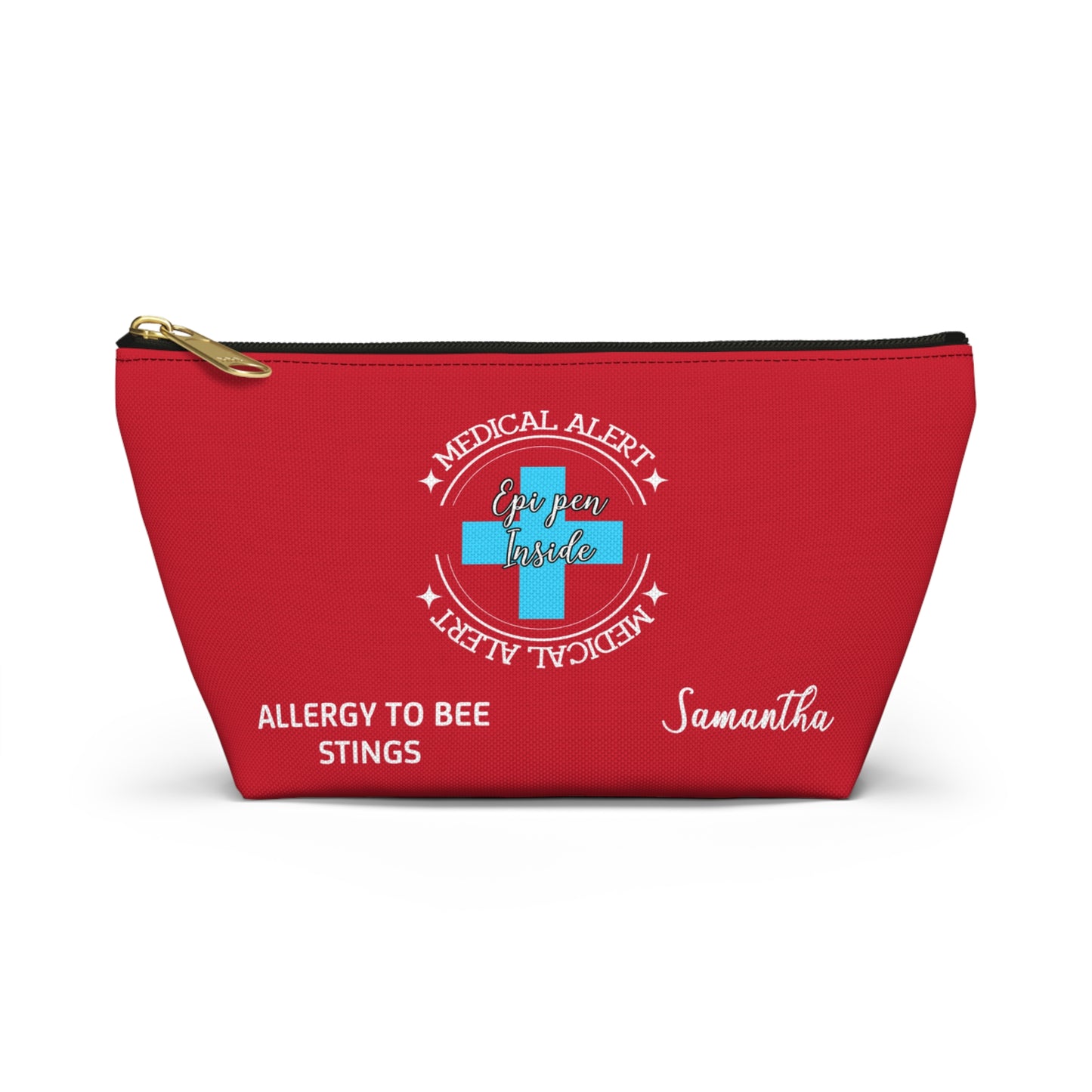 Personalized Medical Alert Epi Pen Pouch for Bee Sting Allergy Samantha Emergency Allergy Kit for School Travel or Everyday Use