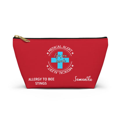 Personalized Medical Alert Epi Pen Pouch for Bee Sting Allergy Samantha Emergency Allergy Kit for School Travel or Everyday Use