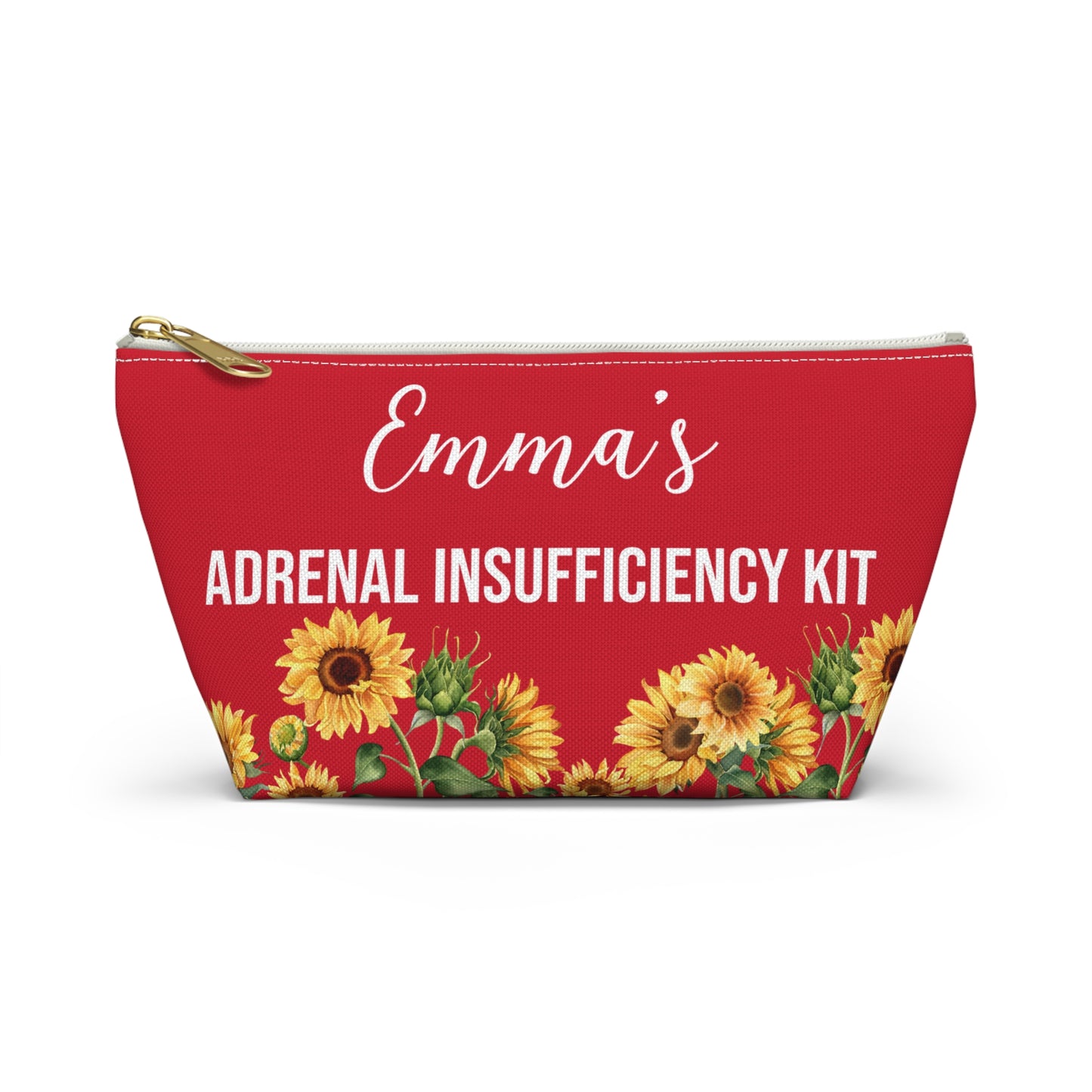 Adrenal Insufficiency Kit Personalized Medical Alert Pouch Emergency Steroid Meds Bag with Name Option for Daily and Travel Use