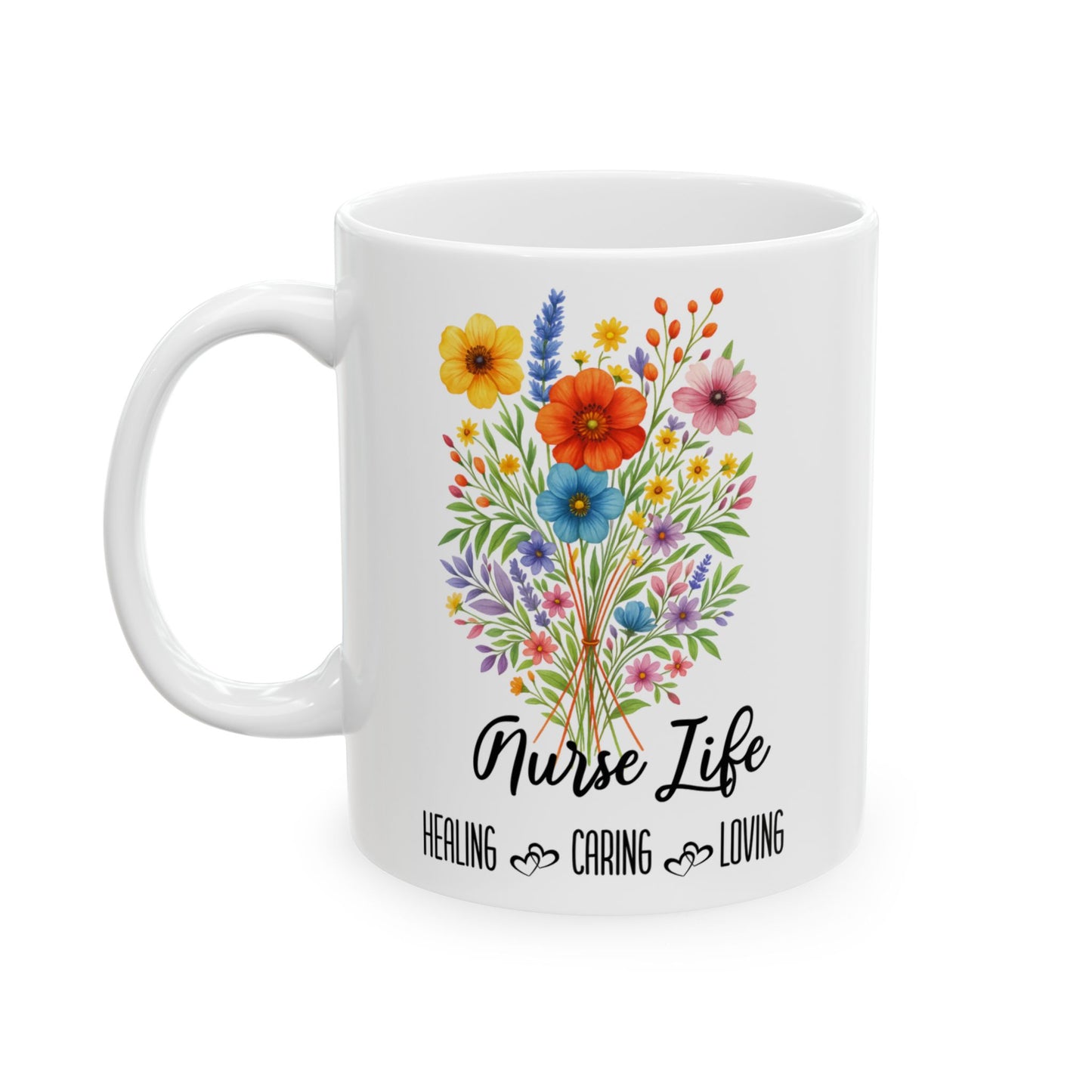 Nurse Life Mug 11oz 15oz Custom Coffee Cup Gift for Nurses Medical Worker Appreciation Personalized Ceramic Mug for Her or Him