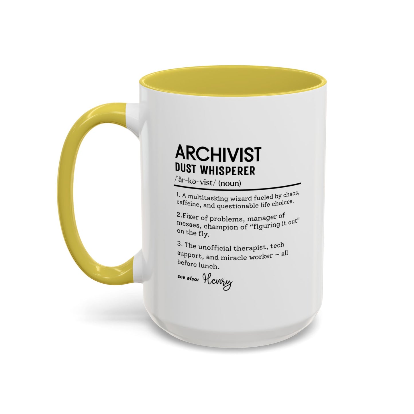Custom Archivist Mug, Funny History Lover Gift, Archivist Dictionary Mug, Personalized Museum Gift, Colorful Mugs (11oz, 15oz)