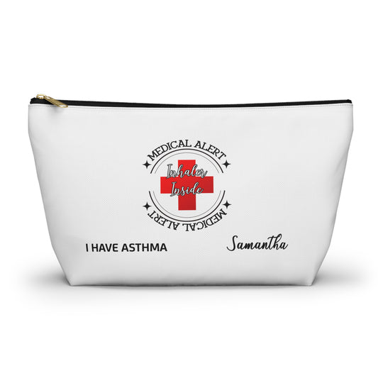 Personalized Medical Alert Inhaler Pouch for Samantha with Asthma