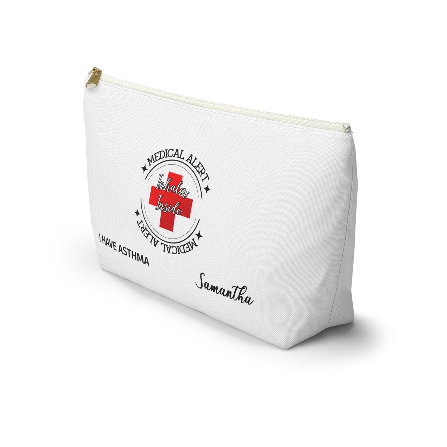 Personalized Medical Alert Inhaler Pouch for Samantha with Asthma