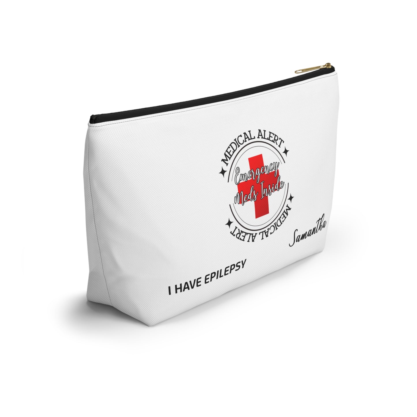 Personalized Medical Alert Epilepsy Emergency Meds Accessory Pouch for Samantha