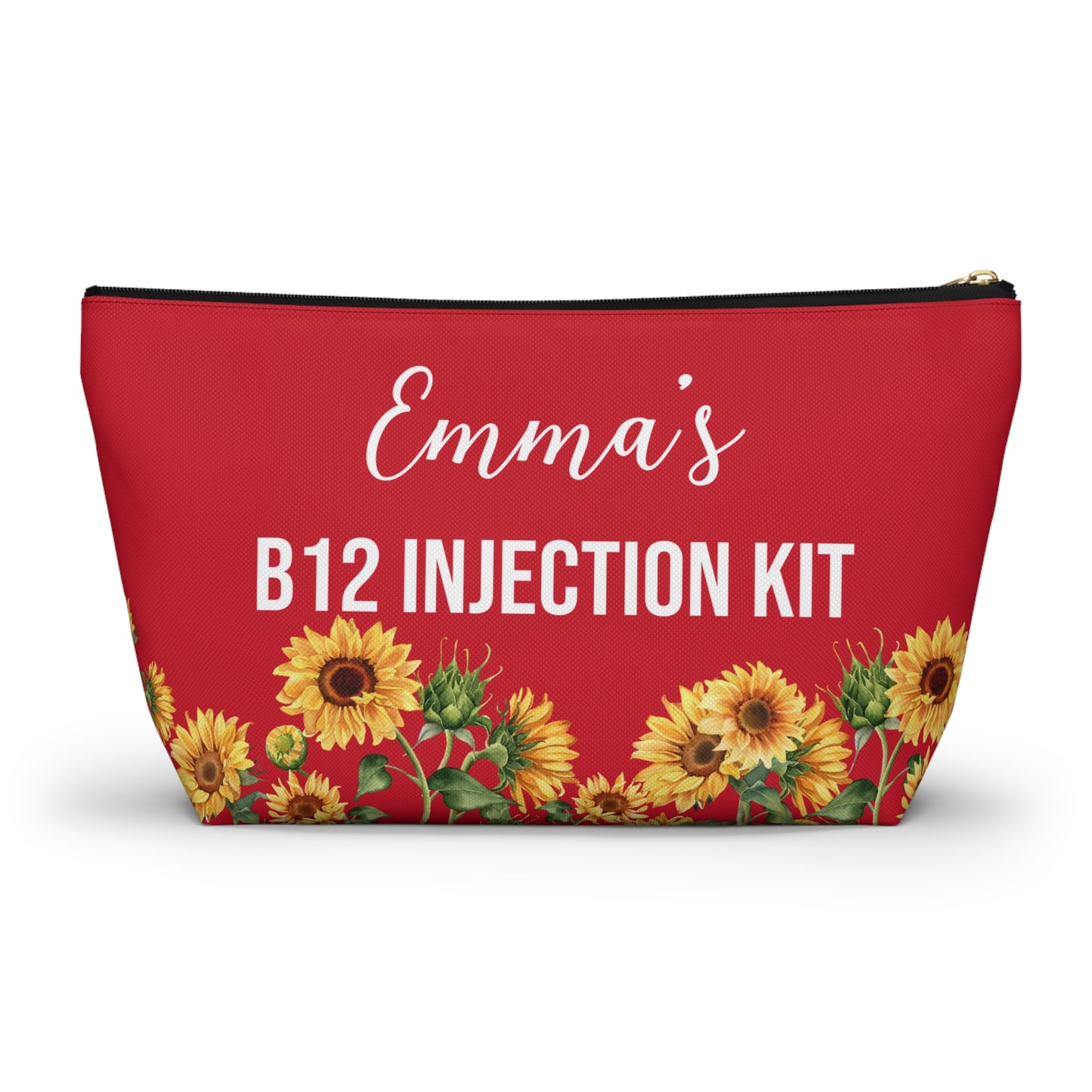 B12 Injection Kit Medical Alert Pouch Personalized Vitamin B12 Supply Bag for Travel Daily Use Emergency Storage with Name Option