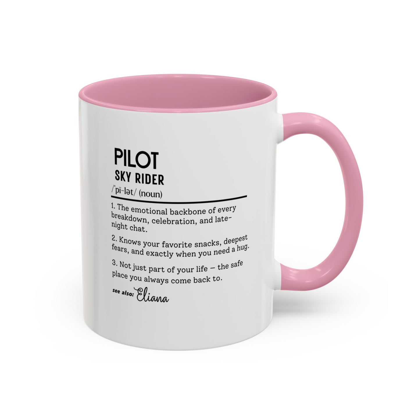 Aviation Pilot Dictionary Mug, Funny Sky Rider Gift, Personalized Coffee Cup, Colorful Mugs (11oz, 15oz), Aviation Gifts for Pilots,