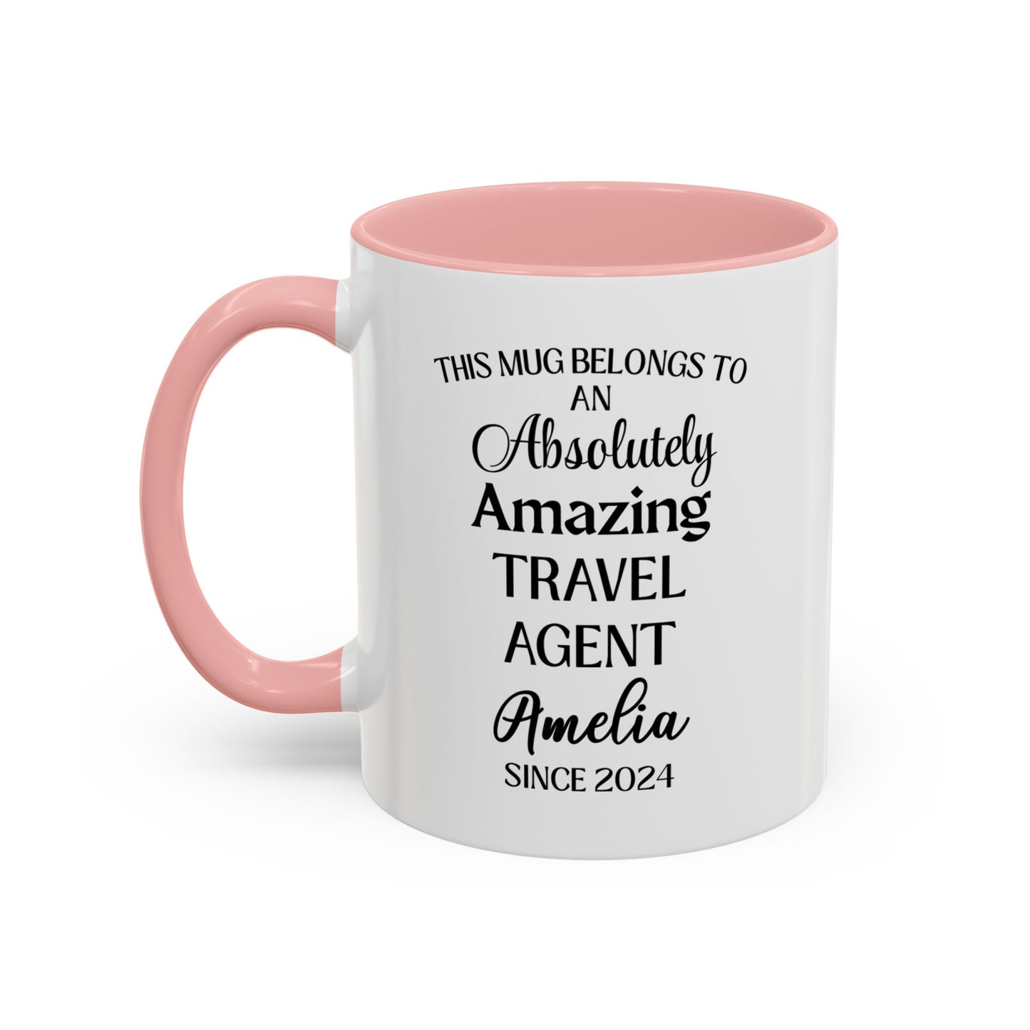 Custom Travel Agent Mug, Funny Globe Trotter Gift, Personalized Vacation Planner Cup, Jet Setter Coffee Mug