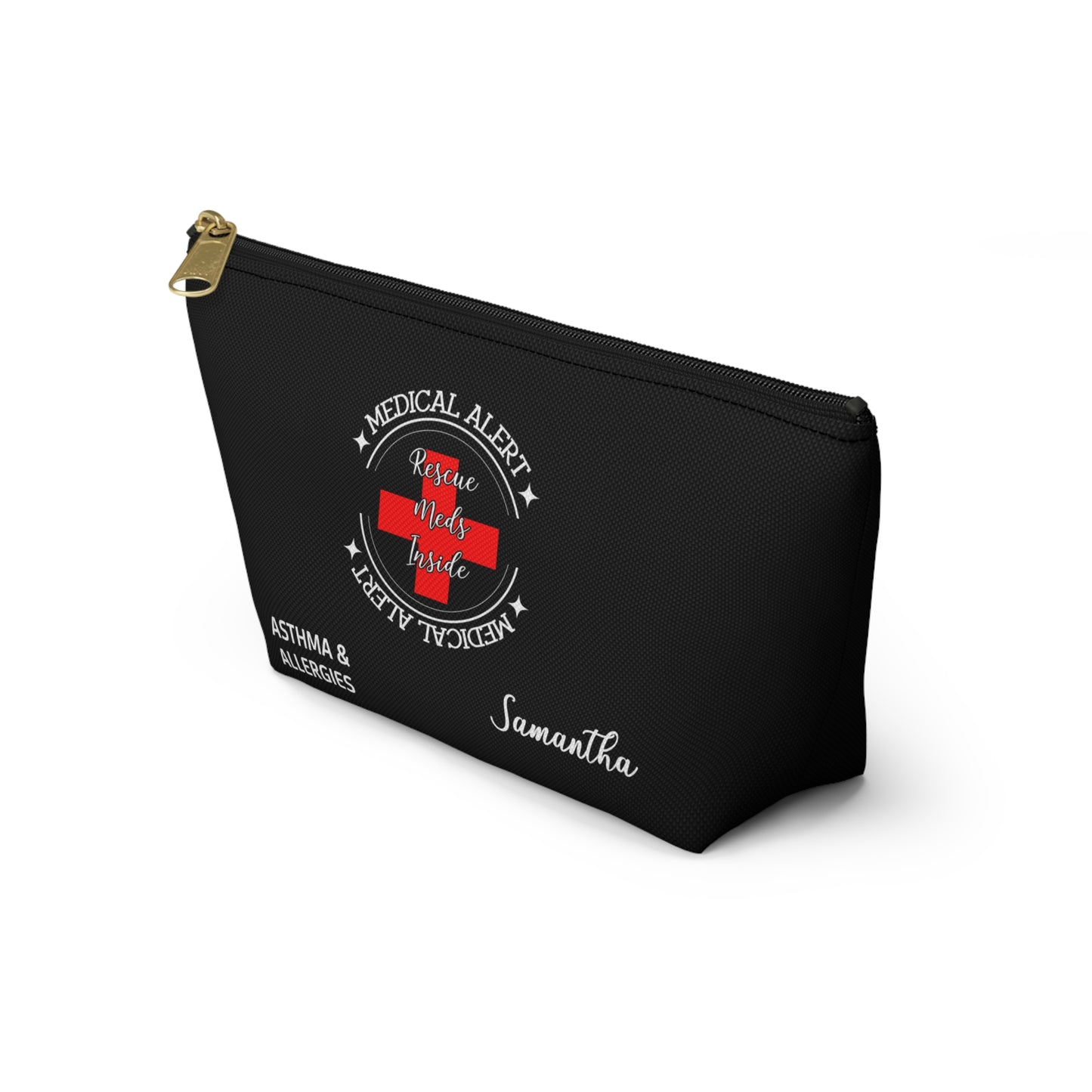 Personalized Medical Alert Rescue Meds Pouch for Asthma and Allergies Samantha Emergency Inhaler and EpiPen Organizer Bag