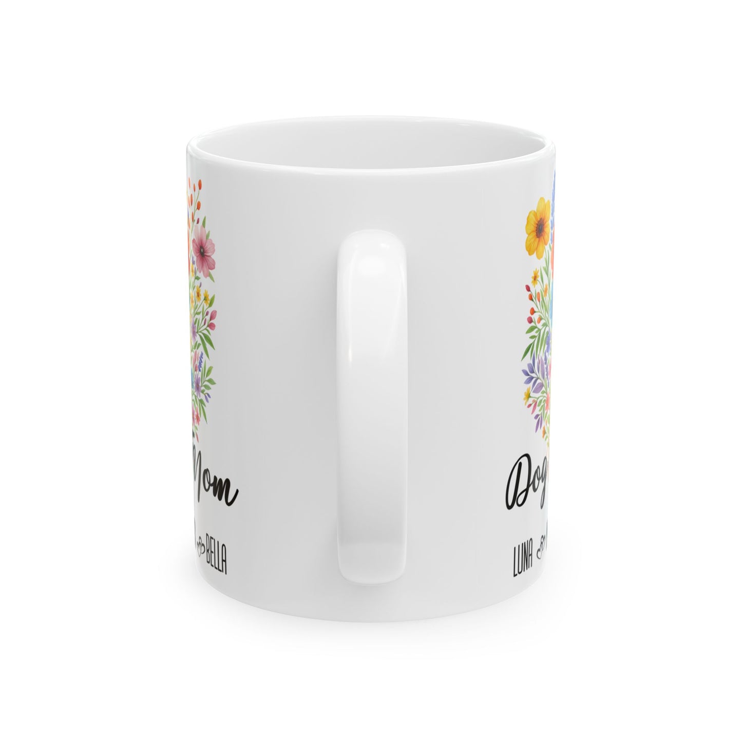 Dog Mom Mug 11oz 15oz Custom Coffee Cup Gift for Dog Lovers Pet Owner Mug for Women Personalized Ceramic Mug for Fur Mama