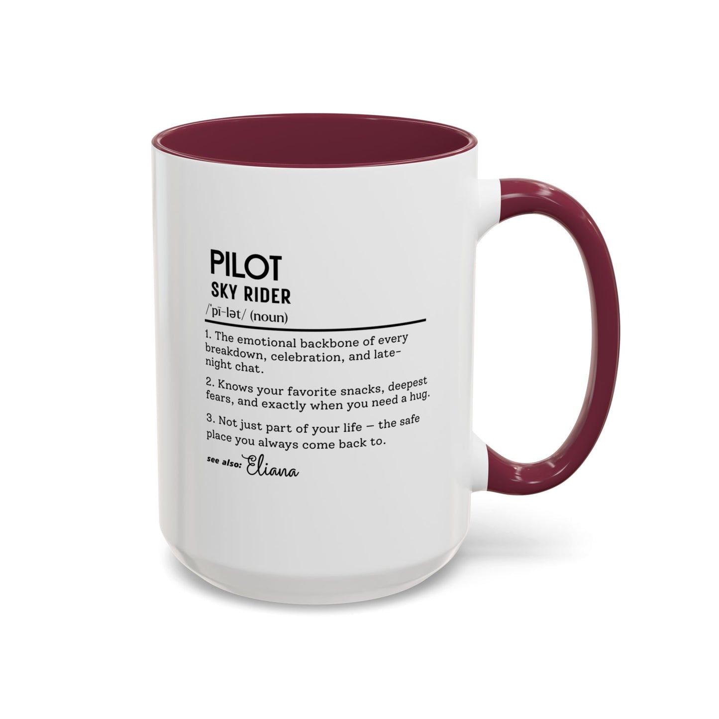Aviation Pilot Dictionary Mug, Funny Sky Rider Gift, Personalized Coffee Cup, Colorful Mugs (11oz, 15oz), Aviation Gifts for Pilots,