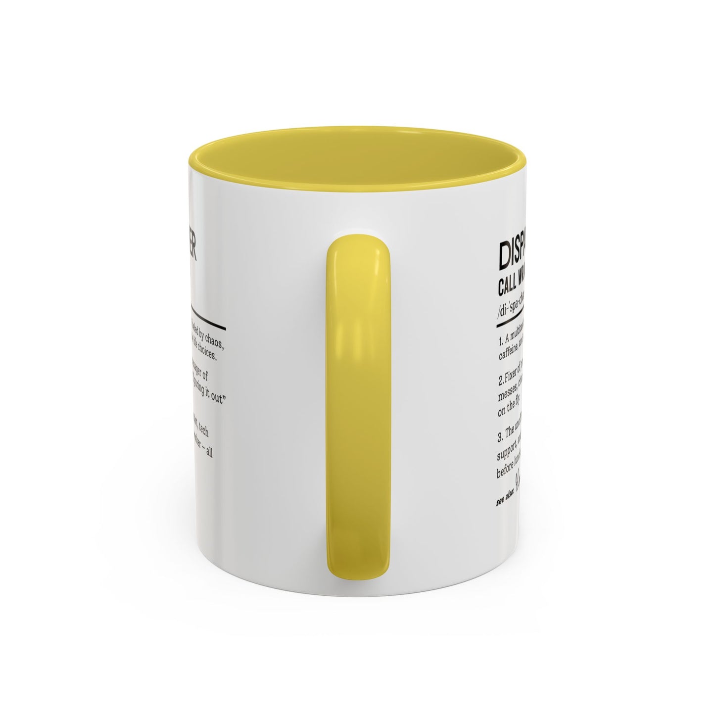 Dispatcher Dictionary Mug, Funny Call Wrangler Coffee Cup, Personalized Gift for Dispatch Pros, Colorful Mugs 11oz 15oz