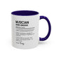 Colorful Musician Mug, Funny Music Lover Gift, Personalized Coffee Cup, Sarcastic Definition Cup, Music Teacher Gift, Colorful Mugs (11oz,