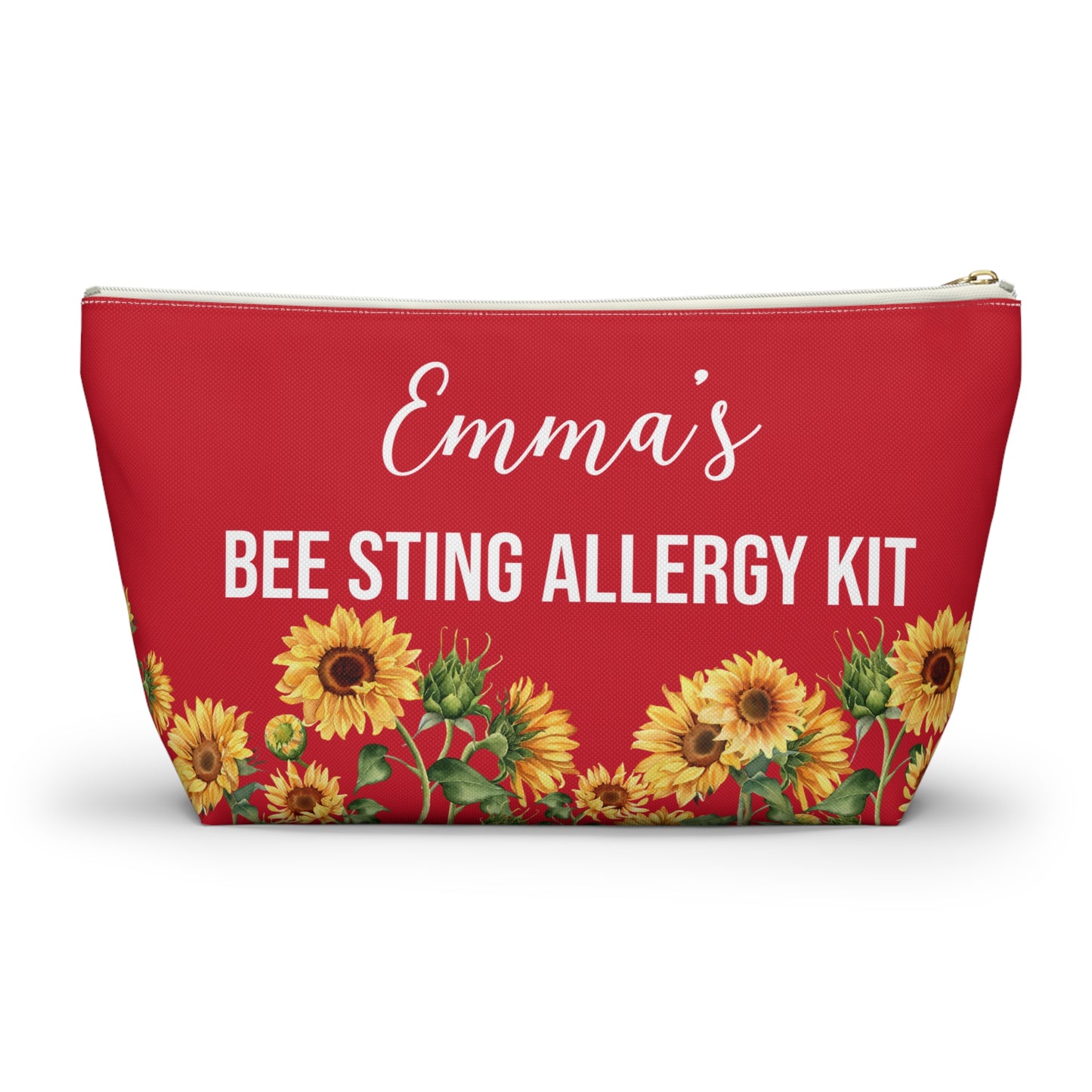 Bee Sting Allergy Kit Medical Alert Pouch Personalized EpiPen Storage Bag for Severe Insect Allergies Travel and Daily Use