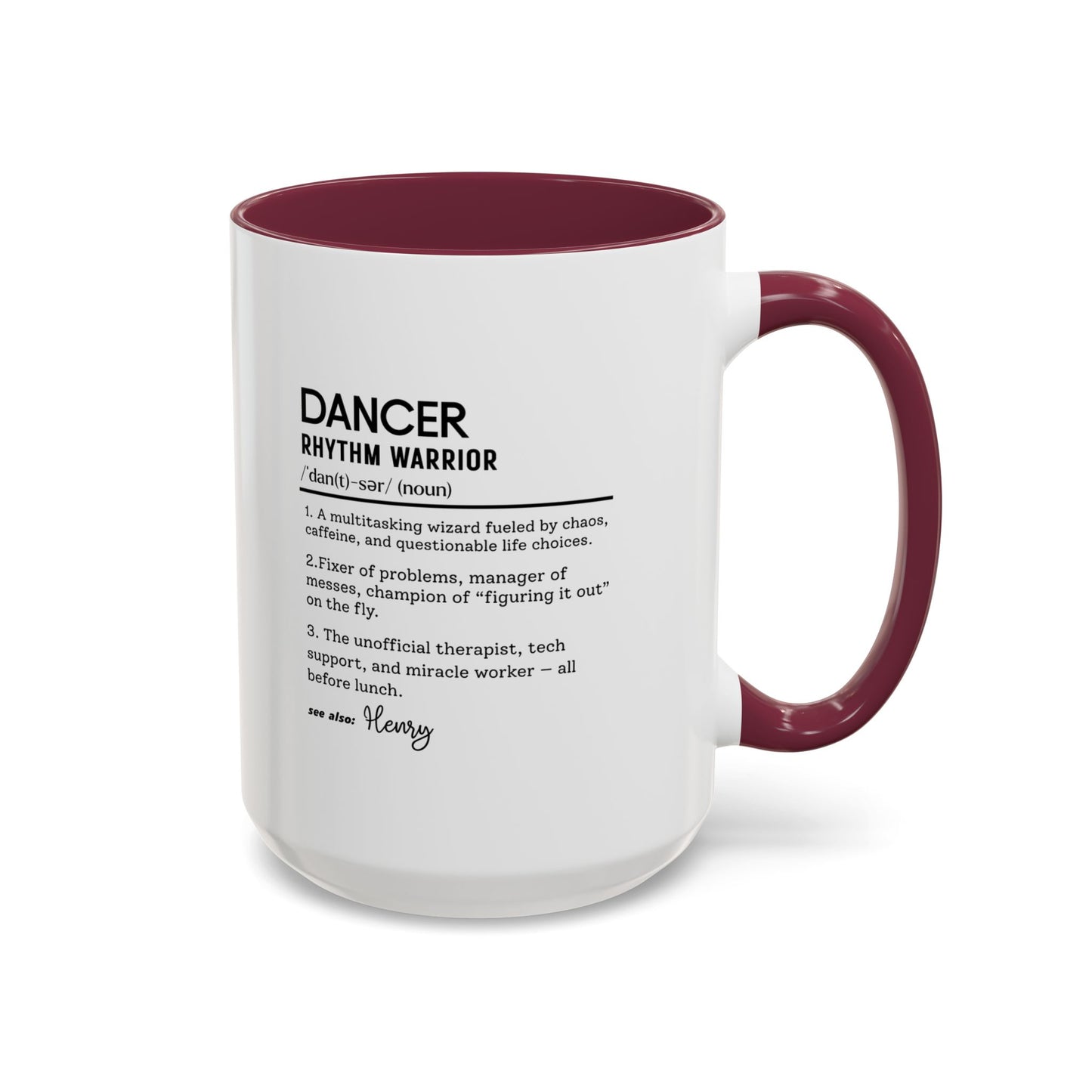 Custom Dancer Mug, Funny Dance Gift, Personalized Coffee Cup for Ballet Jazz Hip-Hop, Choreographer Definition Mug, Dance Teacher Gift