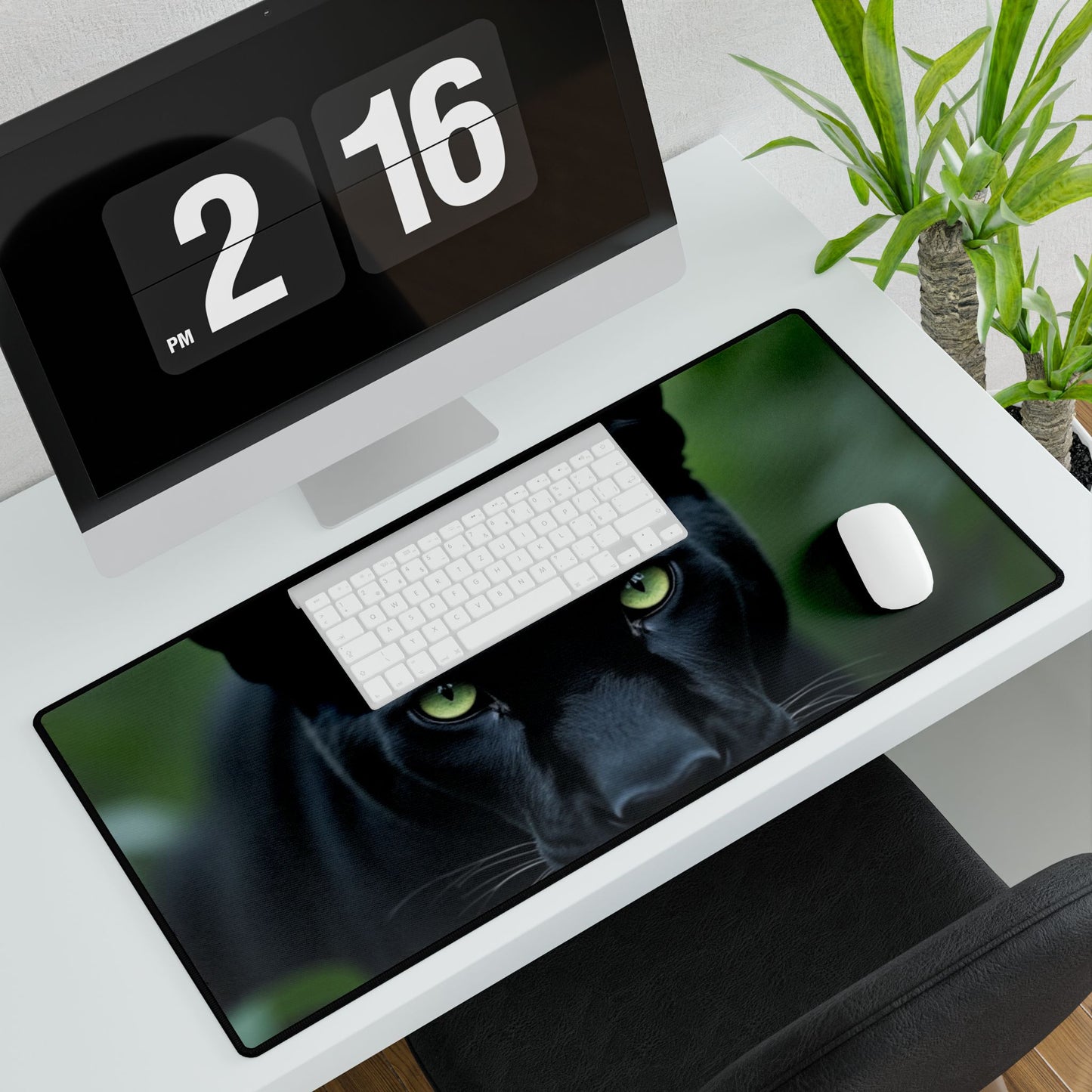 Elegant Black Panther Desk Mat - Office Accessories, Gaming Mat, Home Office Decor, Animal Print, Gift for Animal Lovers