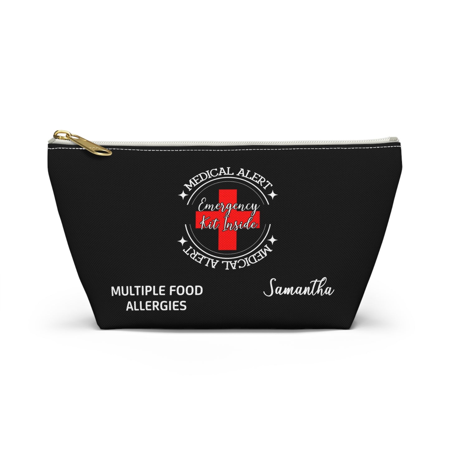 Personalized Medical Alert Emergency Kit Pouch for Multiple Food Allergies Samantha Allergy Meds and EpiPens Organizer Travel Bag