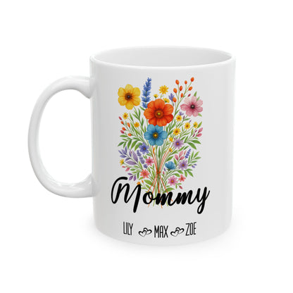 Mommy Mug 11oz 15oz Custom Coffee Cup Gift for Mom New Mommy Present for Birthday or Mothers Day Personalized Ceramic Mug for Her