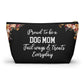 Dog Mom Essentials Pouch Gift For Dog Lovers Pet Treat Bag Organizer Cute Makeup Travel Case For Dog Mama Everyday Carry Dog Walker Gift