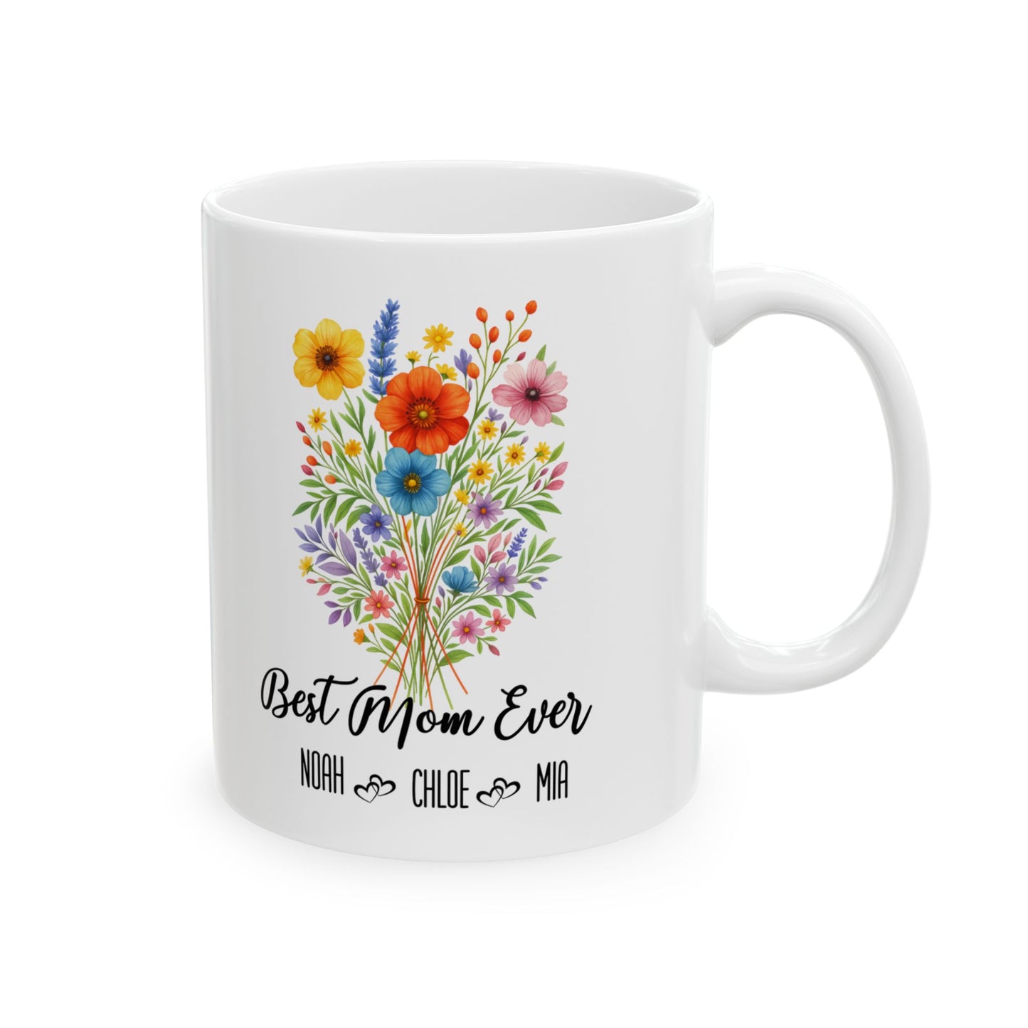 Best Mom Ever Mug 11oz 15oz Custom Coffee Cup Gift for Mom Birthday or Mothers Day Present Personalized Ceramic Mug for Her