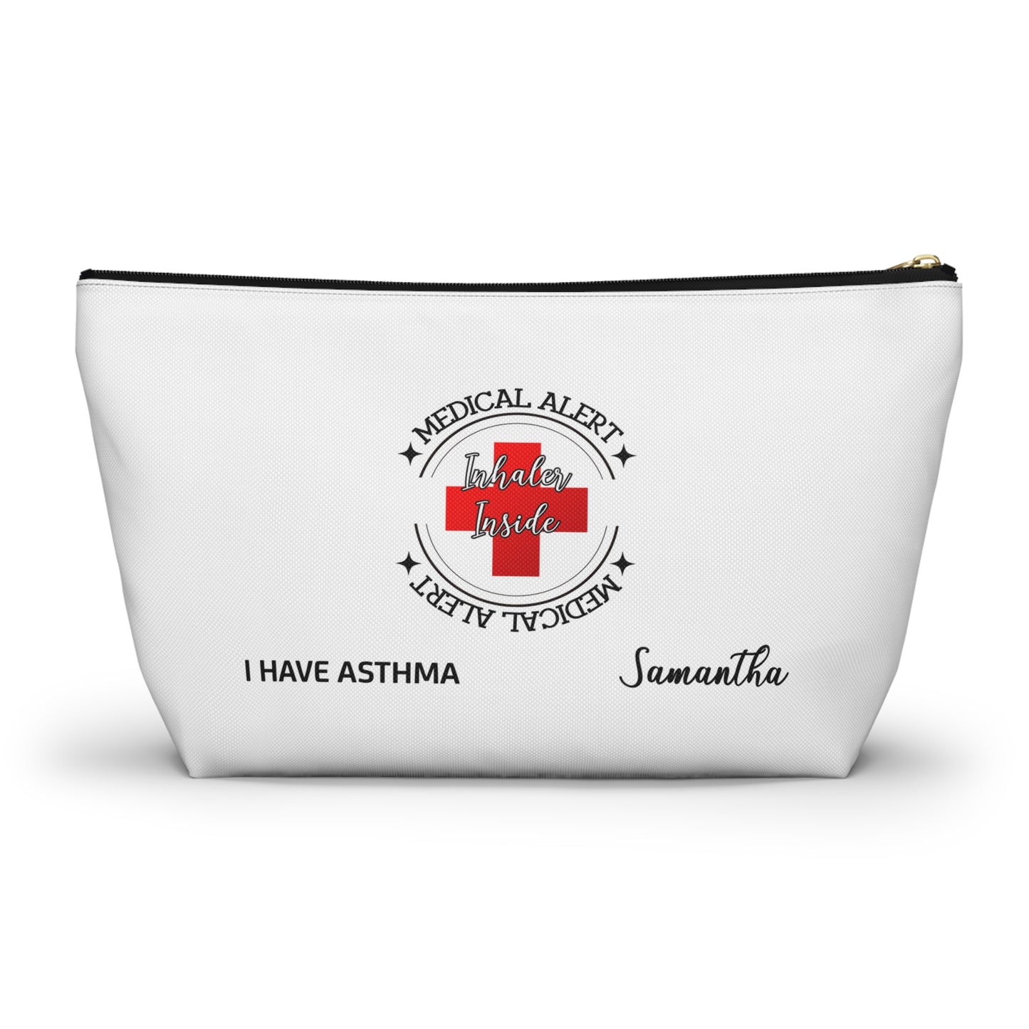 Personalized Medical Alert Inhaler Pouch for Samantha with Asthma