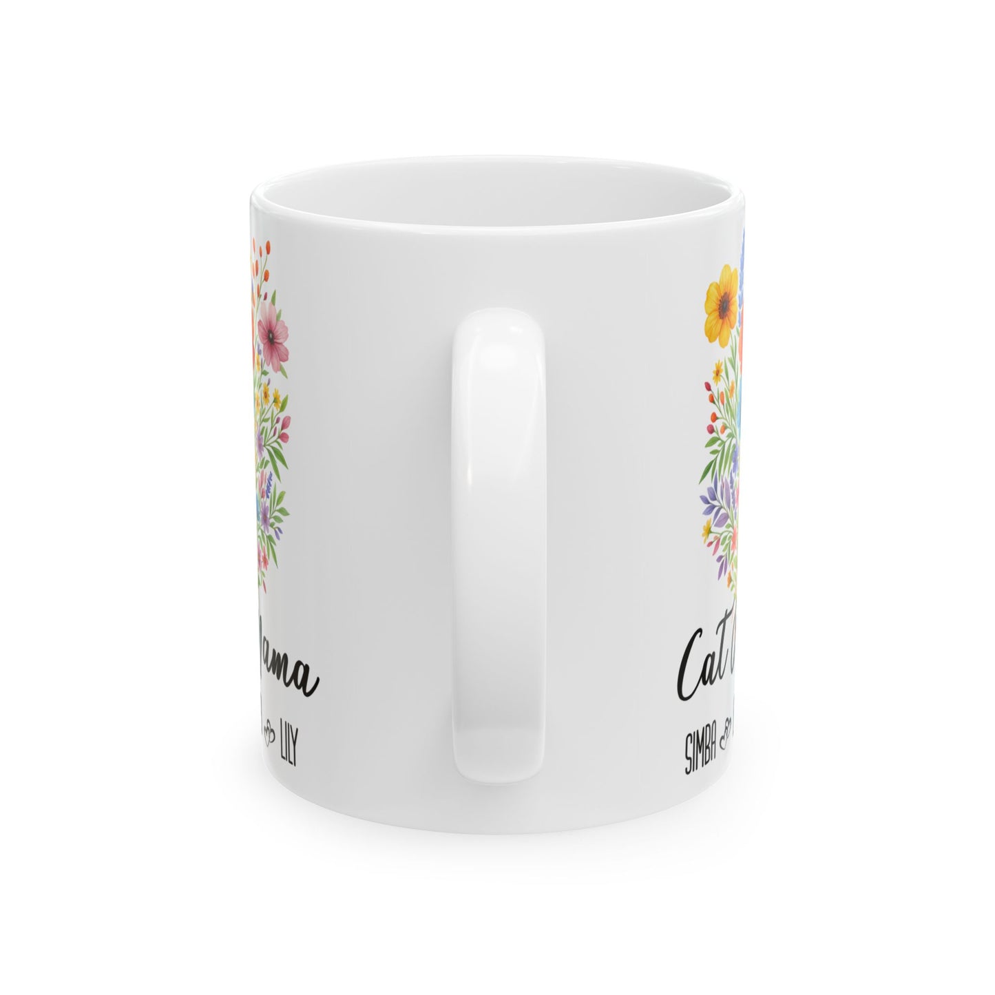 Cat Mama Mug 11oz 15oz Custom Coffee Cup Gift for Cat Lovers Pet Owner Mug for Women Personalized Ceramic Mug for Cat Mom