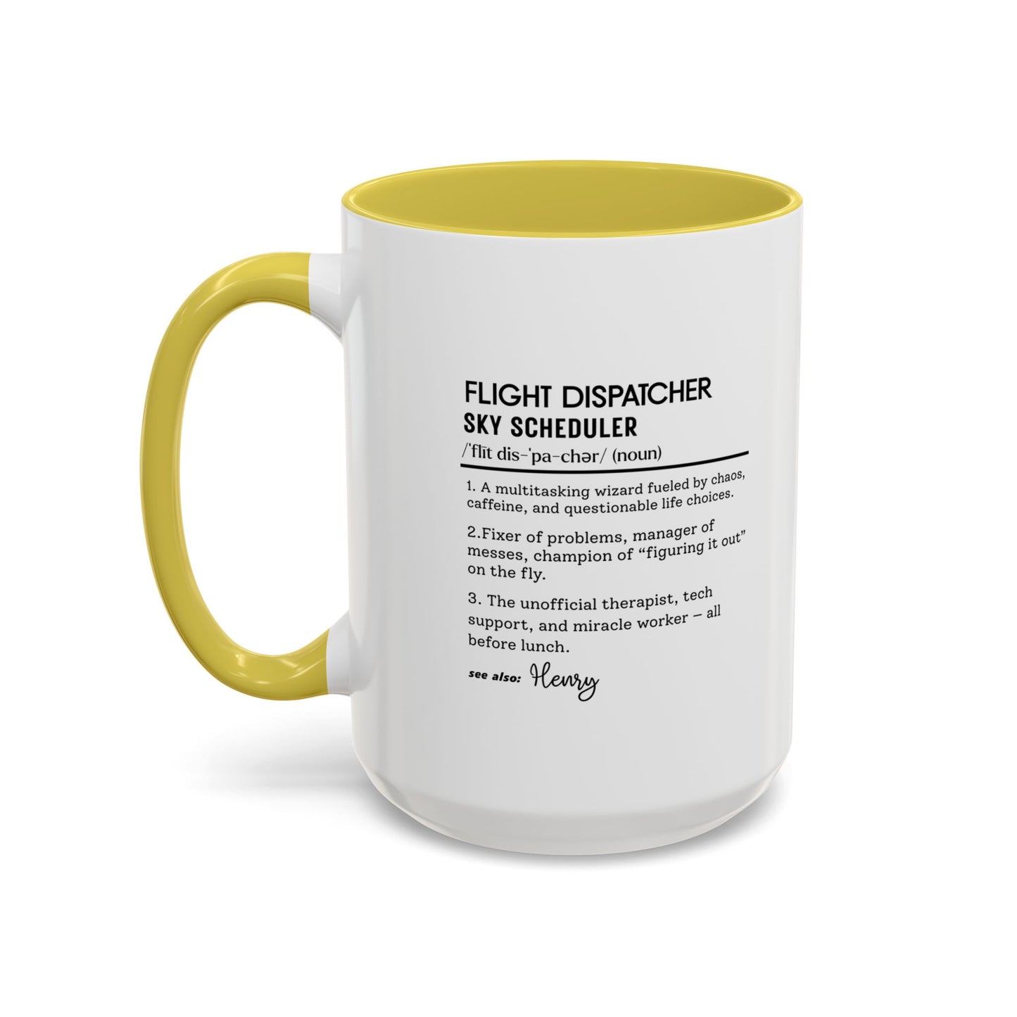 Custom Flight Dispatcher Mug, Funny Aviation Gift, Dispatcher Dictionary Mug, Personalized Pilot Mug, Airport Crew Coffee Cup