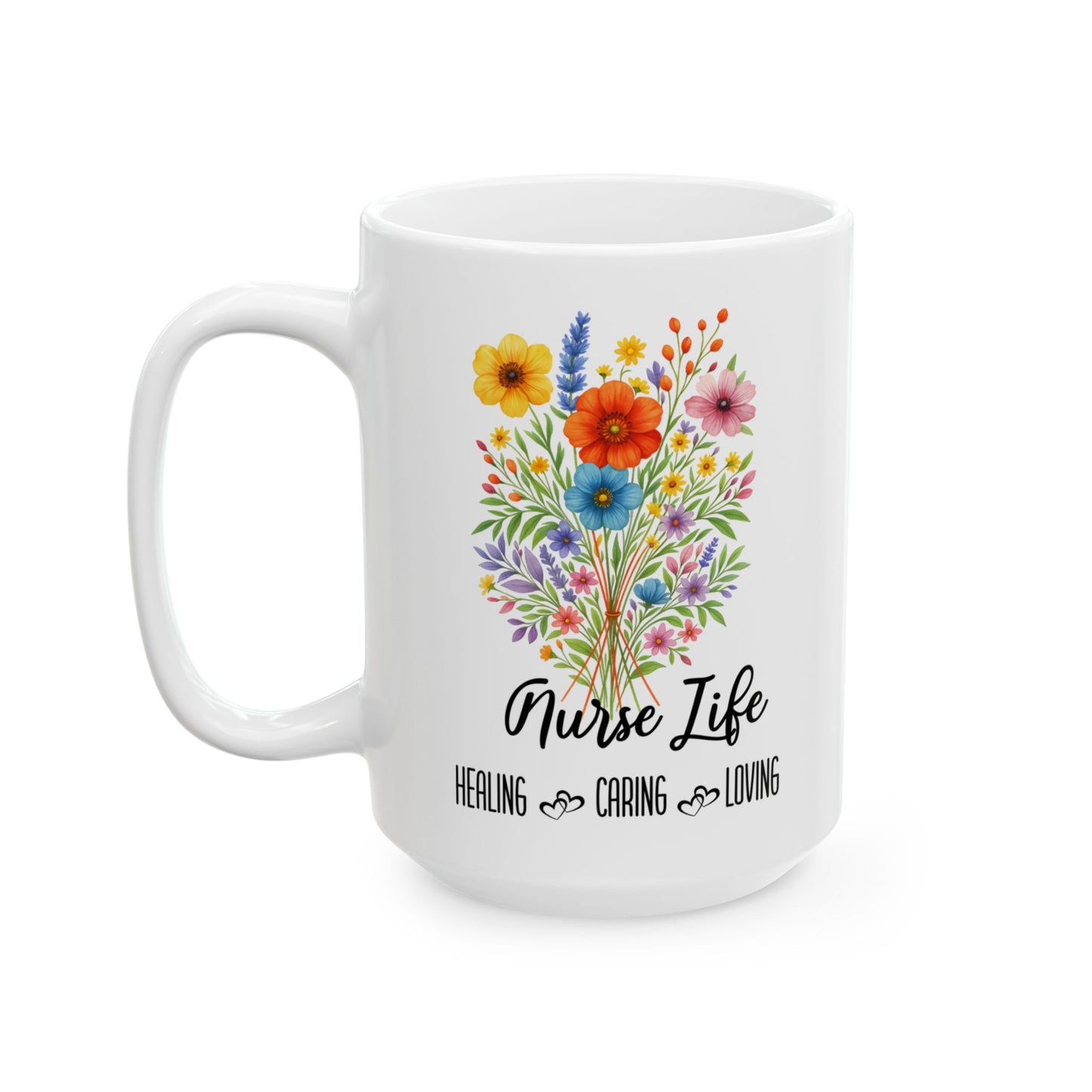Nurse Life Mug 11oz 15oz Custom Coffee Cup Gift for Nurses Medical Worker Appreciation Personalized Ceramic Mug for Her or Him