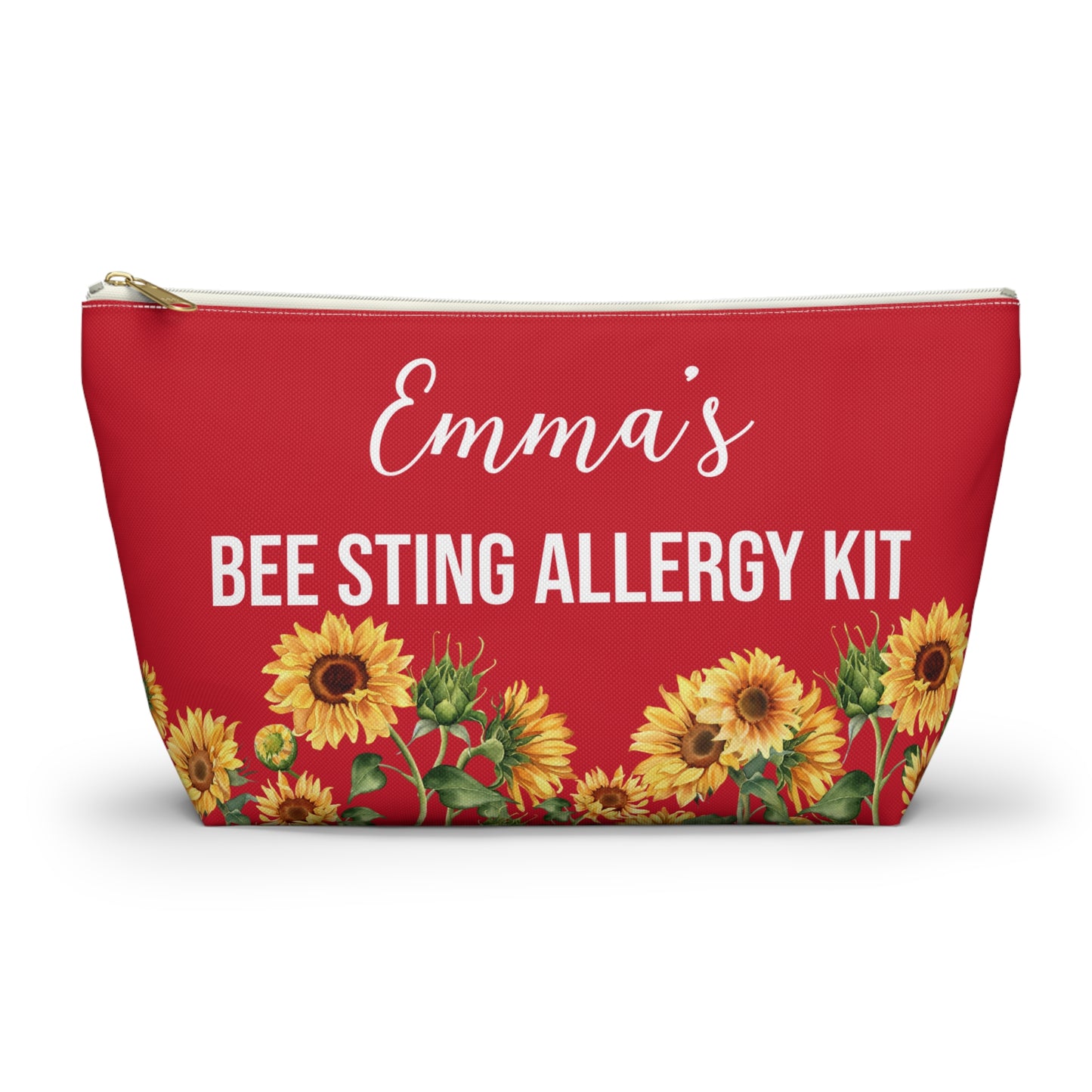 Bee Sting Allergy Kit Medical Alert Pouch Personalized EpiPen Storage Bag for Severe Insect Allergies Travel and Daily Use