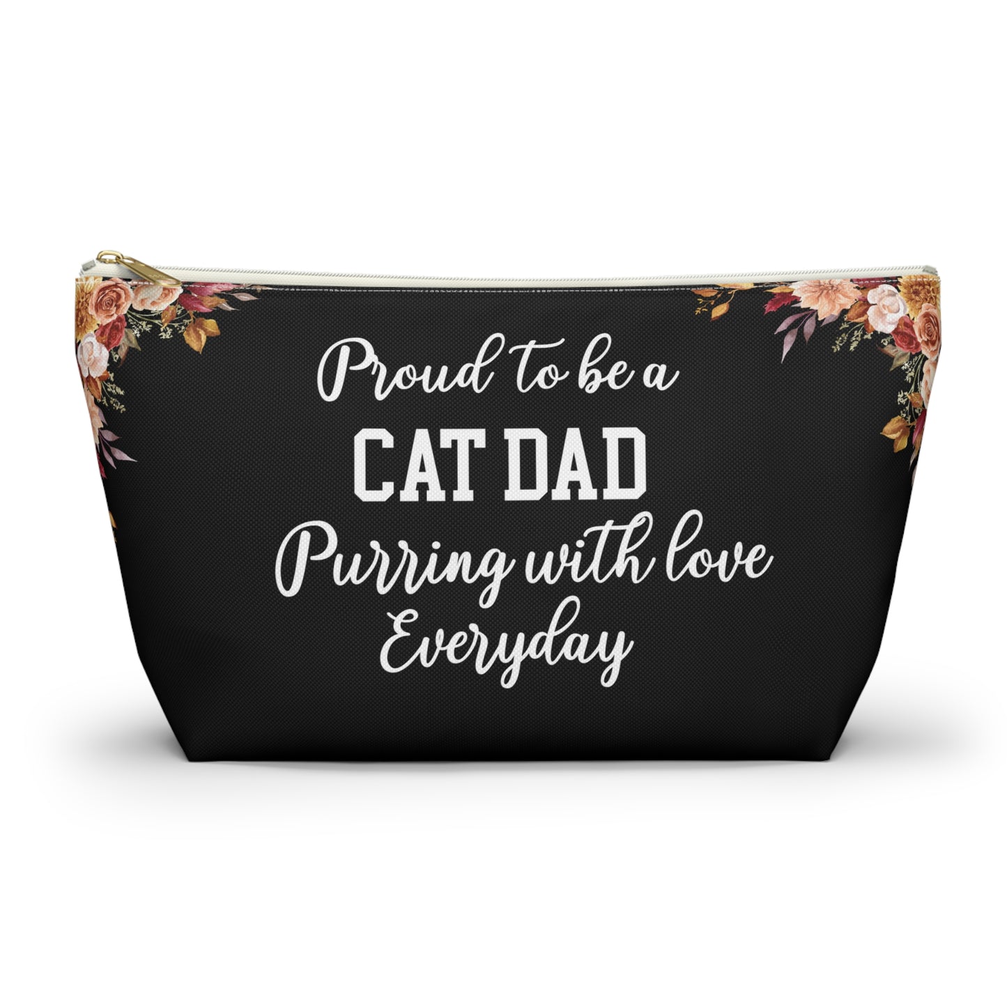 Proud To Be A Cat Dad Pouch Purring With Love Everyday Cat Lover Gift For Him Cat Dad Accessory Bag Cute Pet Zipper Storage Pouch