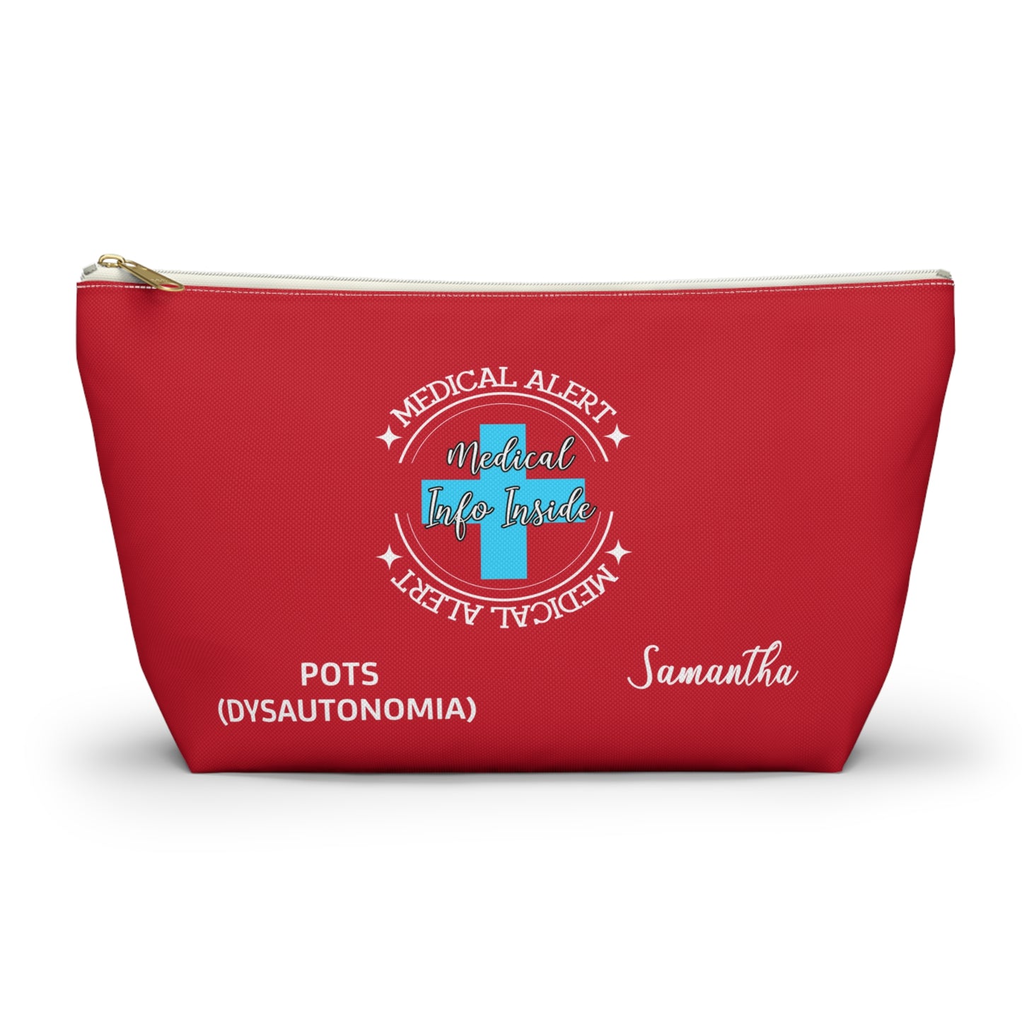 Personalized Medical Alert POTS Dysautonomia Medical Info Pouch Samantha Emergency Medical Information Storage Travel Ready