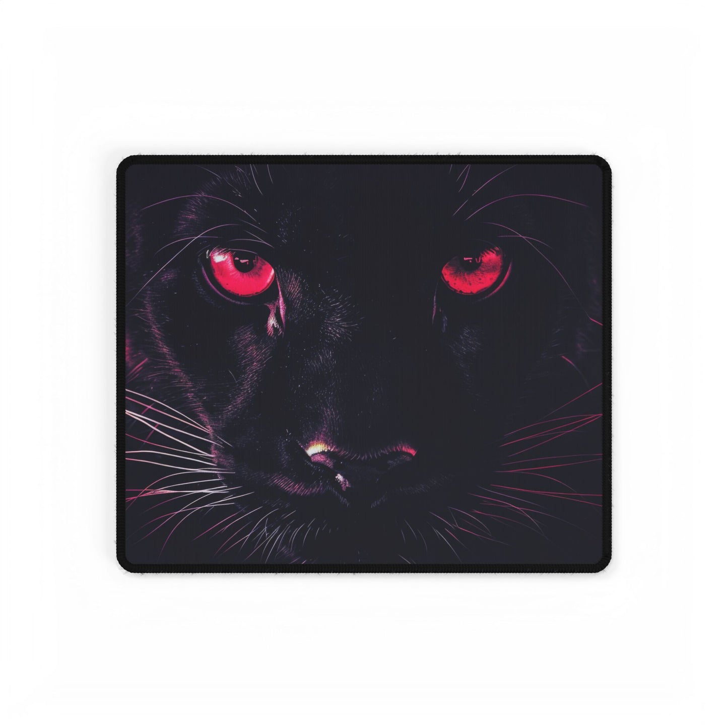 Mystical Panther Desk Mat - Stylish Workspace Decor, Office Accessory, Gaming Matt, Home Office Gift, Red Eyes Design
