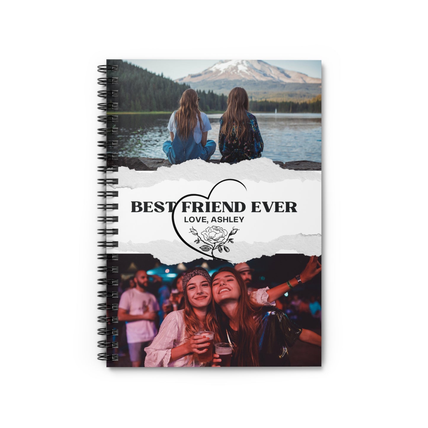Best Friend Ever Spiral Notebook - Friendship Gift, Personalized Journal, Cute Stationery, Memory Keeper, Thoughtful Present