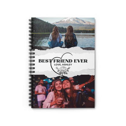 Best Friend Ever Spiral Notebook - Friendship Gift, Personalized Journal, Cute Stationery, Memory Keeper, Thoughtful Present