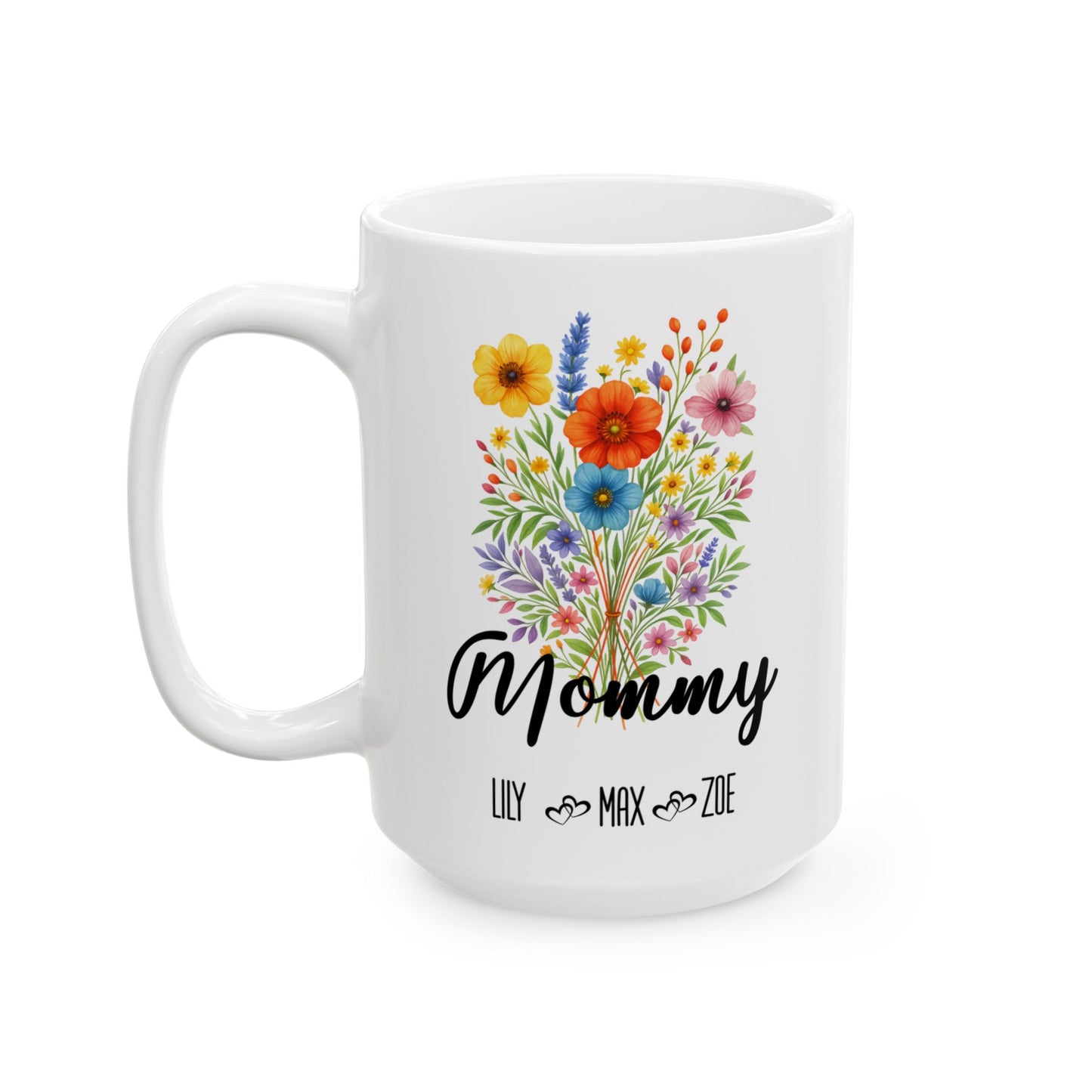 Mommy Mug 11oz 15oz Custom Coffee Cup Gift for Mom New Mommy Present for Birthday or Mothers Day Personalized Ceramic Mug for Her