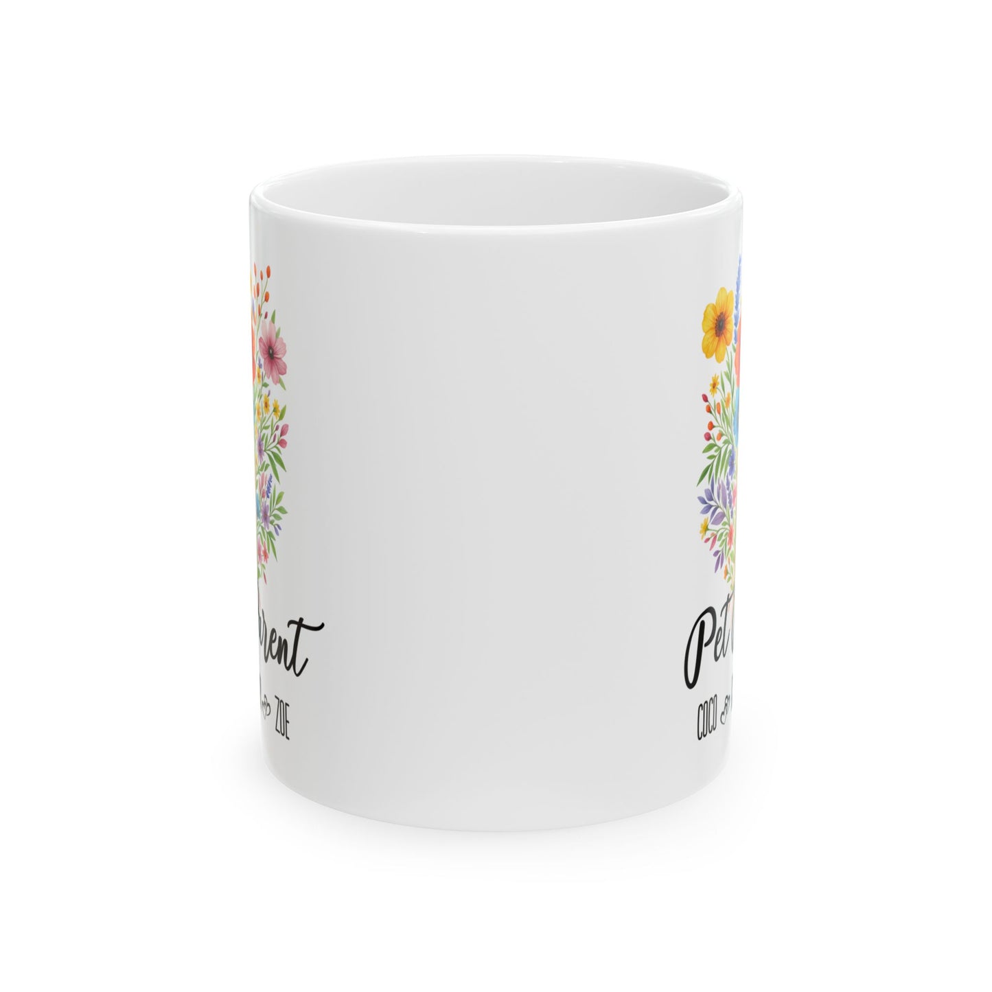 Pet Parent Mug 11oz 15oz Custom Coffee Cup Gift for Dog or Cat Lovers Personalized Ceramic Mug for Animal Owner or Pet Mom and Dad