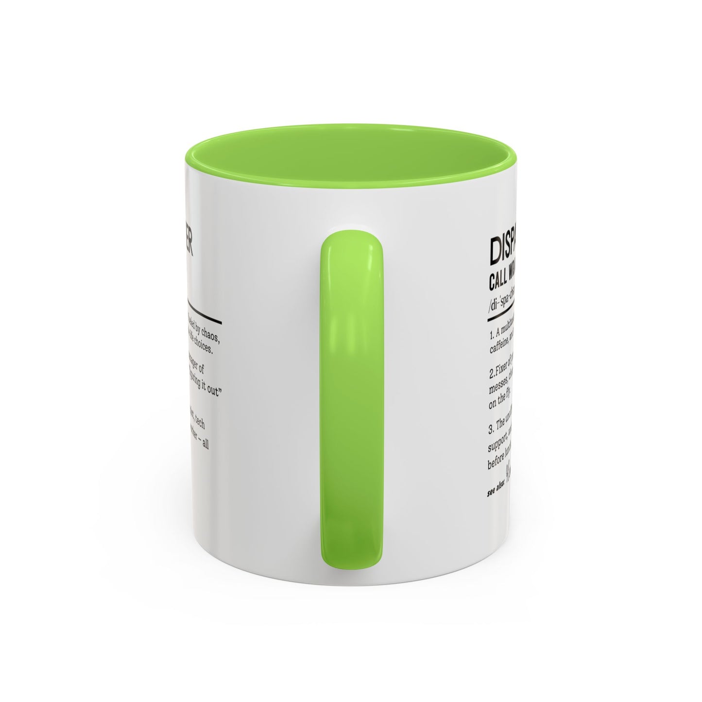 Dispatcher Dictionary Mug, Funny Call Wrangler Coffee Cup, Personalized Gift for Dispatch Pros, Colorful Mugs 11oz 15oz