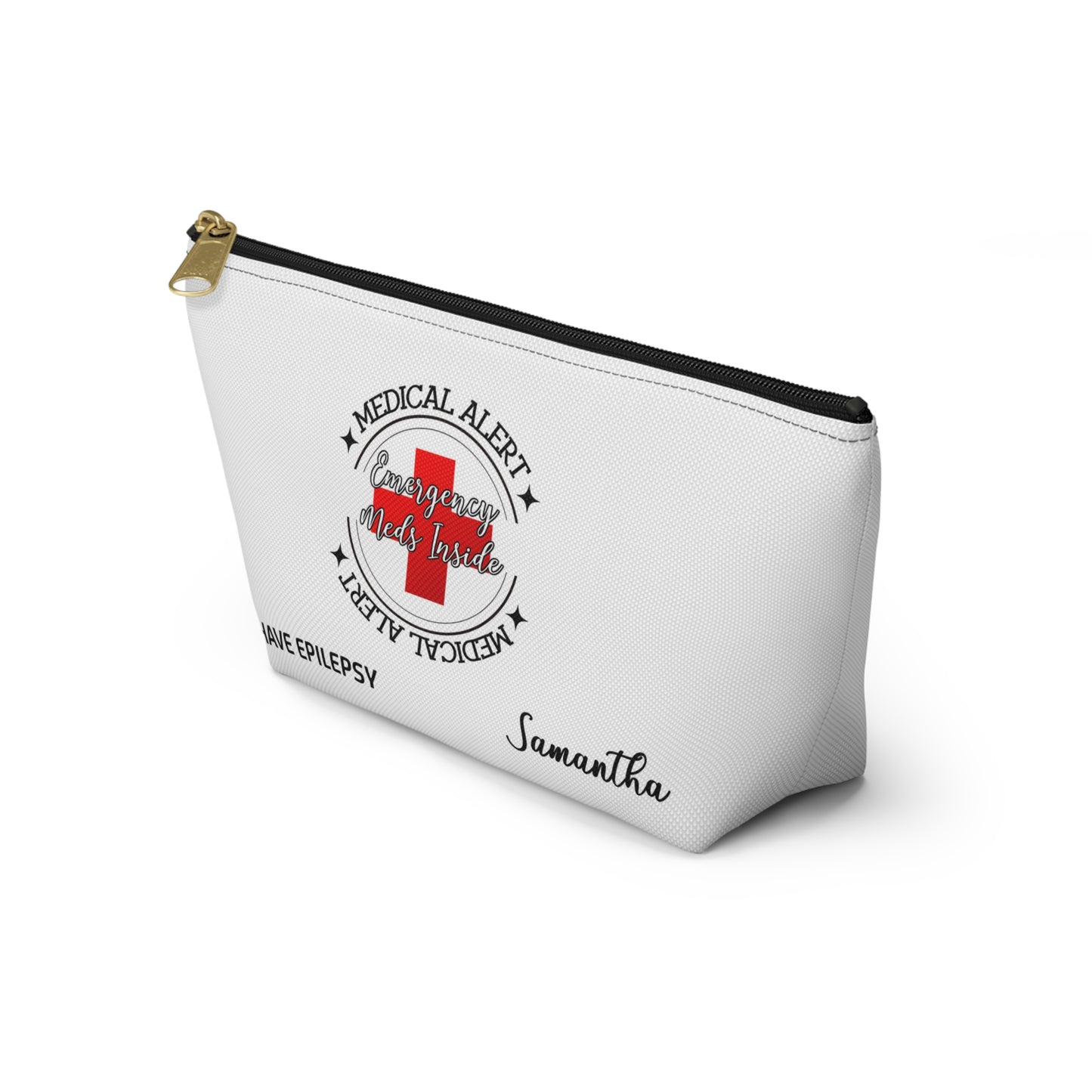 Personalized Medical Alert Epilepsy Emergency Meds Accessory Pouch for Samantha