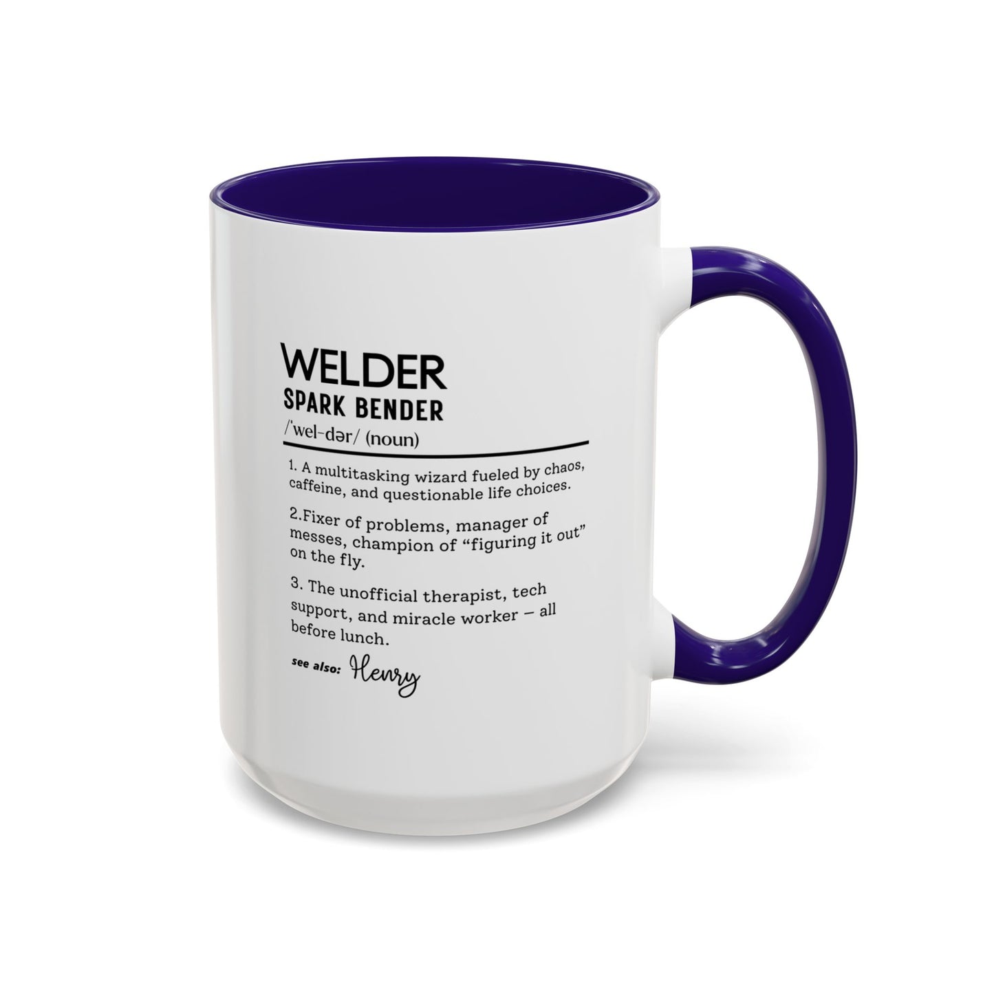 Custom Welder Mug, Spark Bender Dictionary Mug, Funny Welding Gift, Personalized Coffee Cup for Welders, Colorful Mugs 11oz 15oz