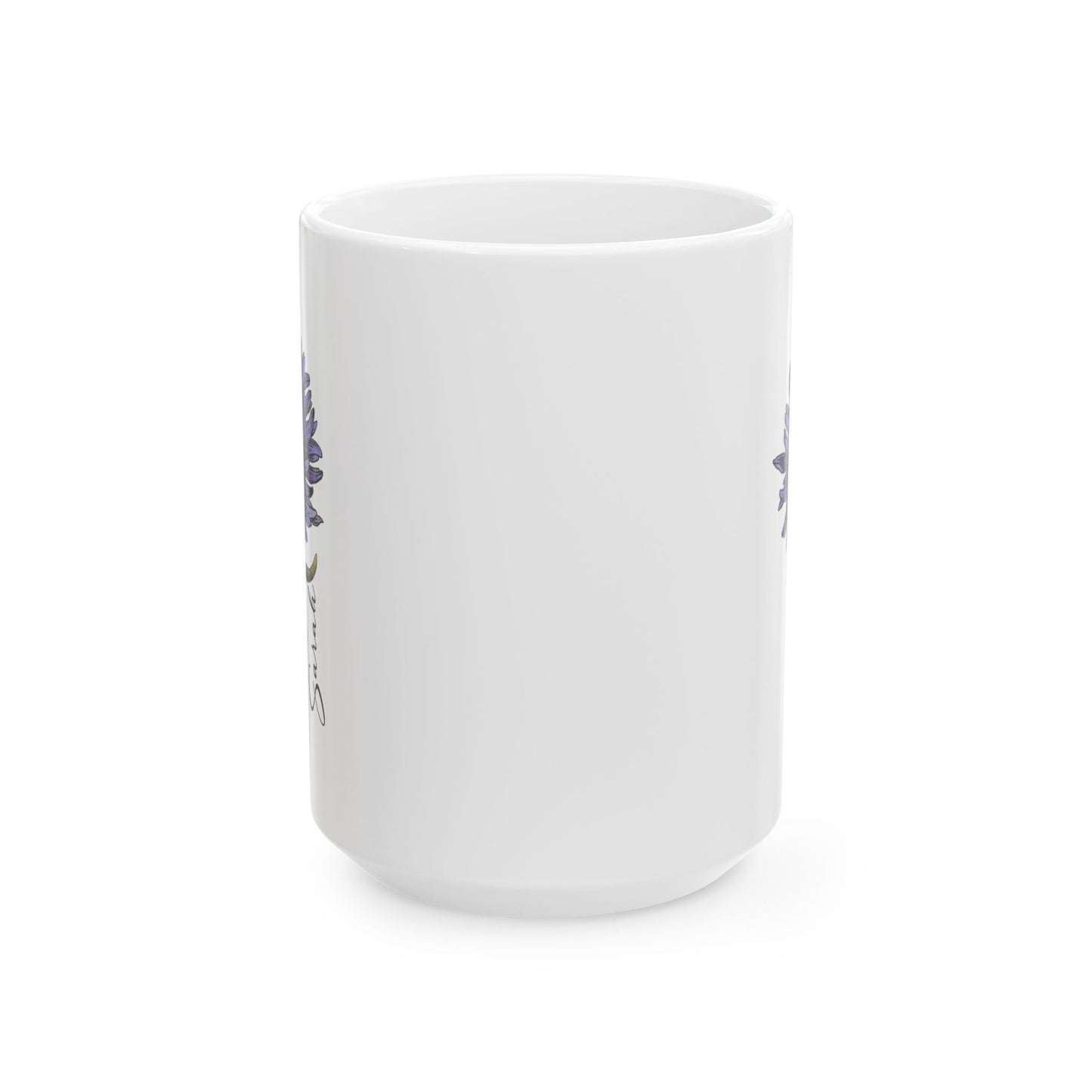 Aster September Month Birth Flower Ceramic Mug (11oz, 15oz) - Vibrant Floral Design