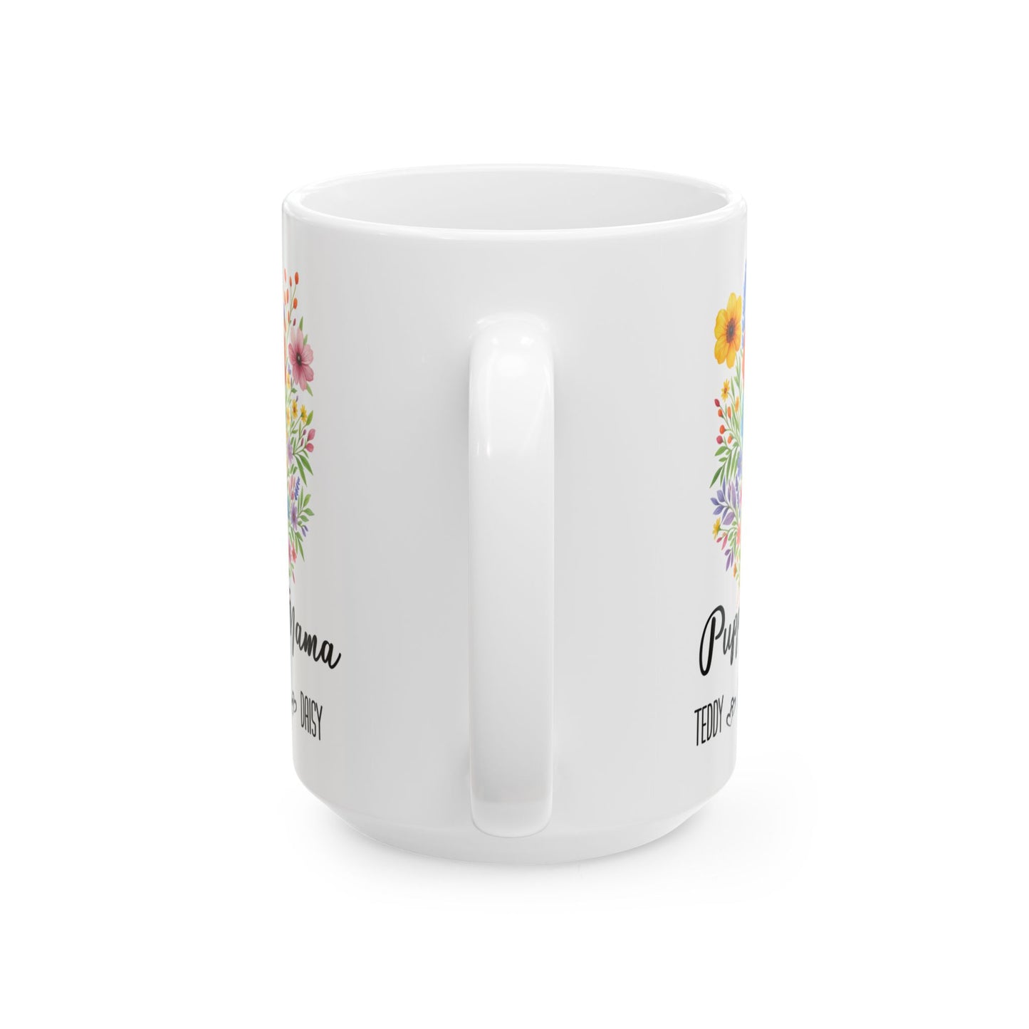 Puppy Mama Mug 11oz 15oz Custom Coffee Cup Gift for Dog Lovers Cute Pet Owner Mug for Women Personalized Ceramic Mug for Fur Mom