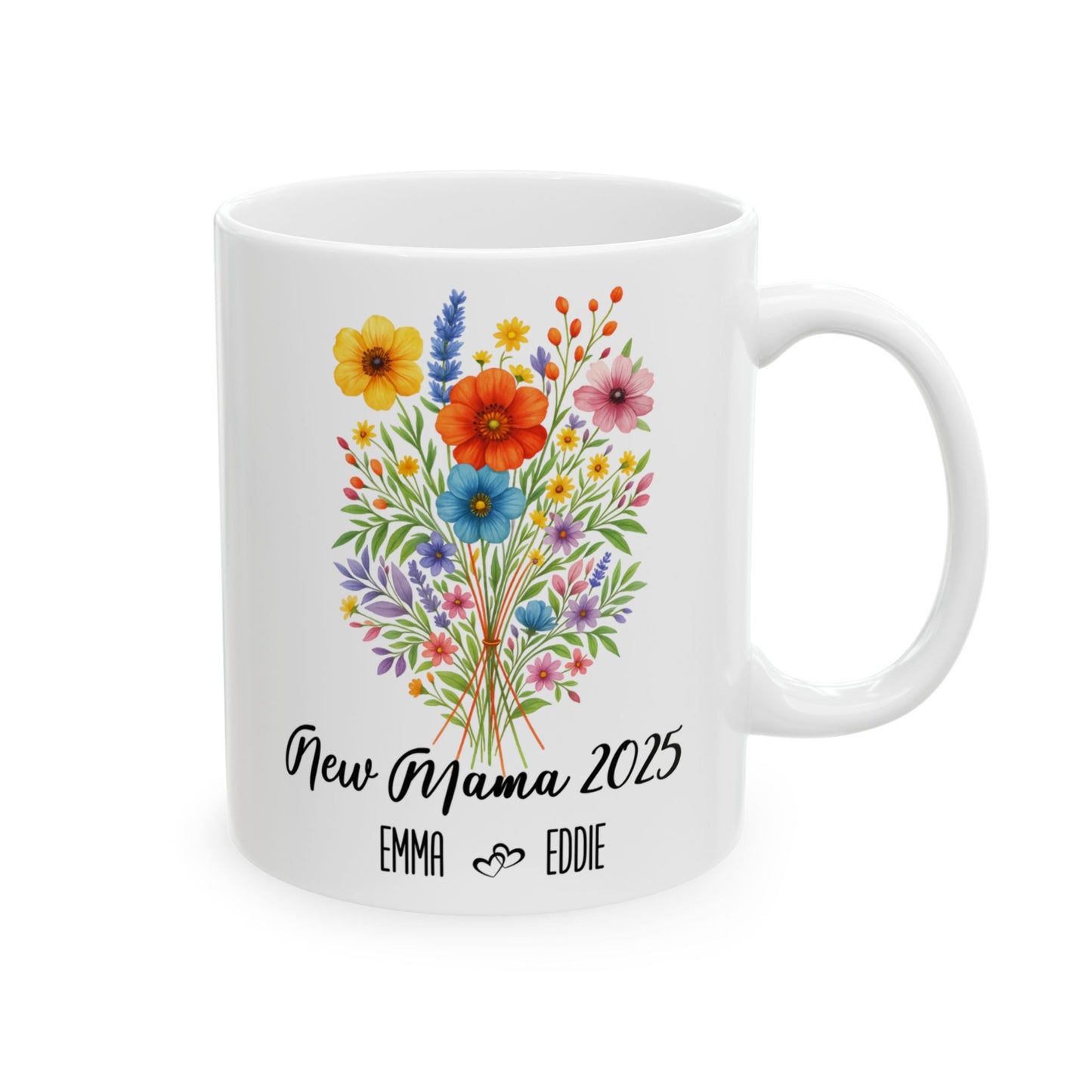 New Mama 2025 Mug 11oz 15oz Personalized Coffee Cup Gift for New Mom First Mothers Day Baby Shower Present for Her Custom Ceramic Mug