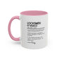 Custom Locksmith Dictionary Mug, Funny Key Wrangler Mug, Personalized Coffee Cup Gift for Locksmith, Punny Tradesman Mug