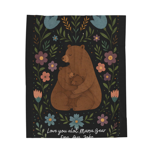 Personalized Mama and Baby Blanket, Custom Name Blanket, New Mom Gift, Baby Shower Gift, Soft Cozy Blanket, Mom and Baby Throw