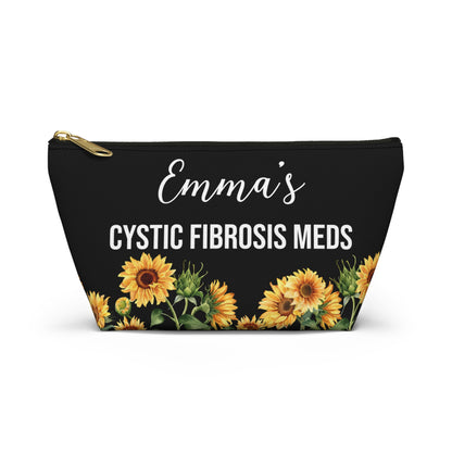 Cystic Fibrosis Meds Pouch for Daily Medication Storage Personalized Medical Travel Bag for Kids and Adults with CF Essentials Inside